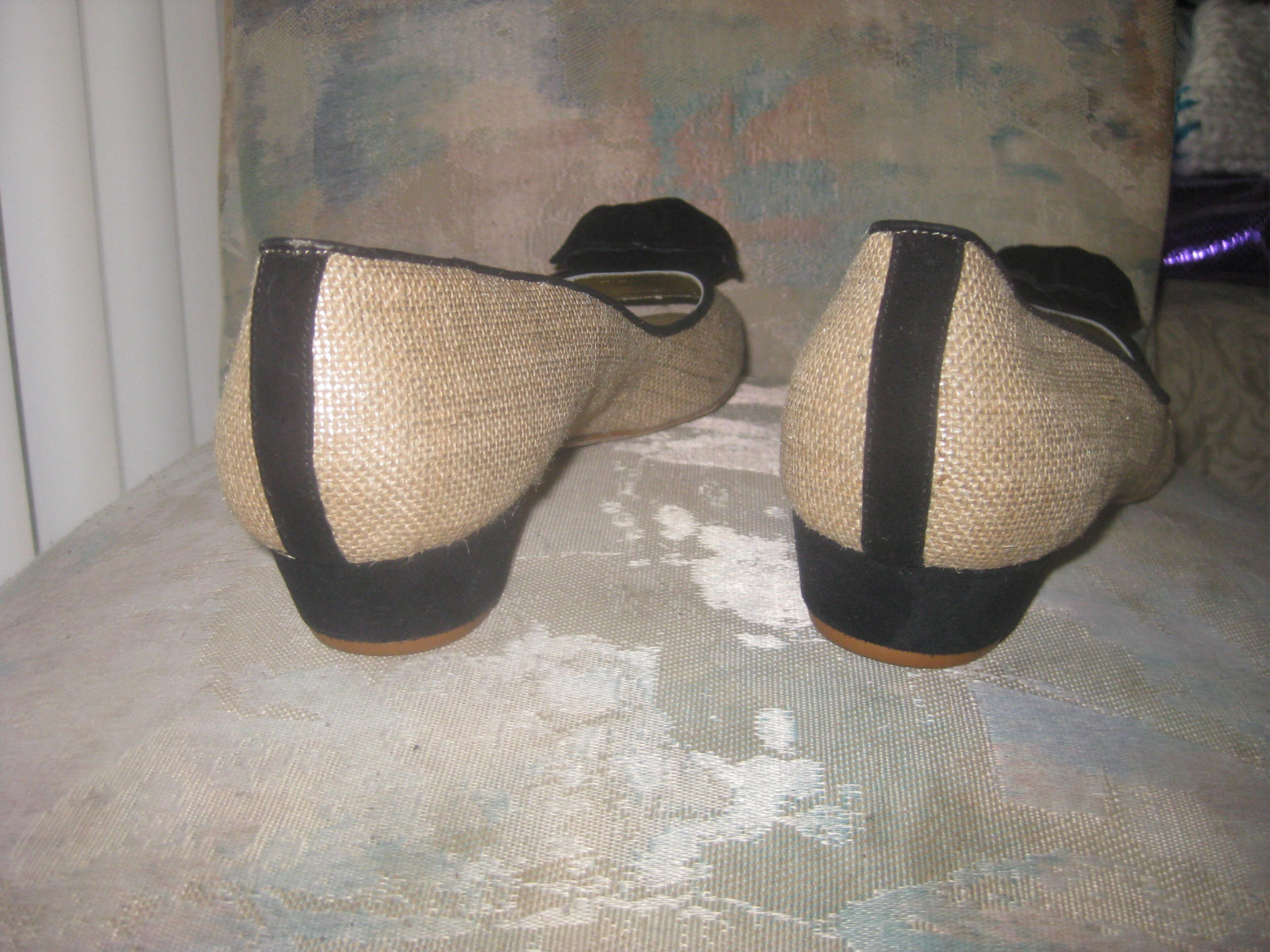 claudia ciuti shoes flats open toe new size 10.5 beige black