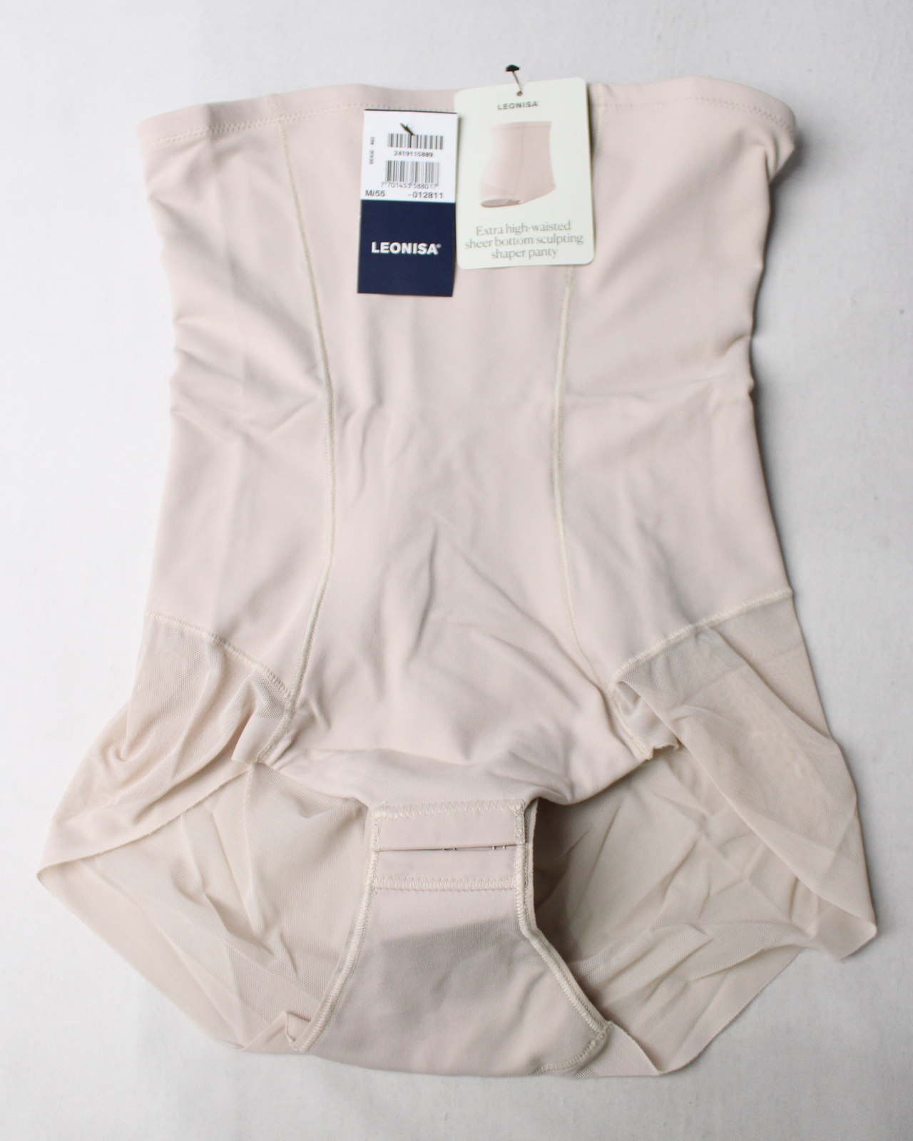 Leonisa Women’s Extra High-Waisted Sheer Bottom Shaper Panty ZG3 Nude Medium NWT