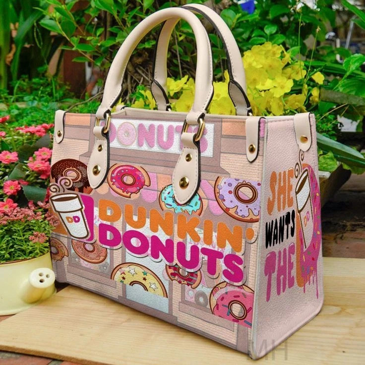 Dunkin Donuts Women Leather Handbag Wallet,Dunkin Donuts Handbag Gift For Women
