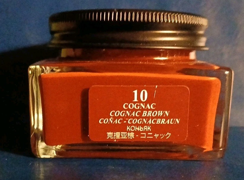 SAPHIR 10 Cognac Creme 1925 Shoe Polish Beeswax Small Amount Used Made In France