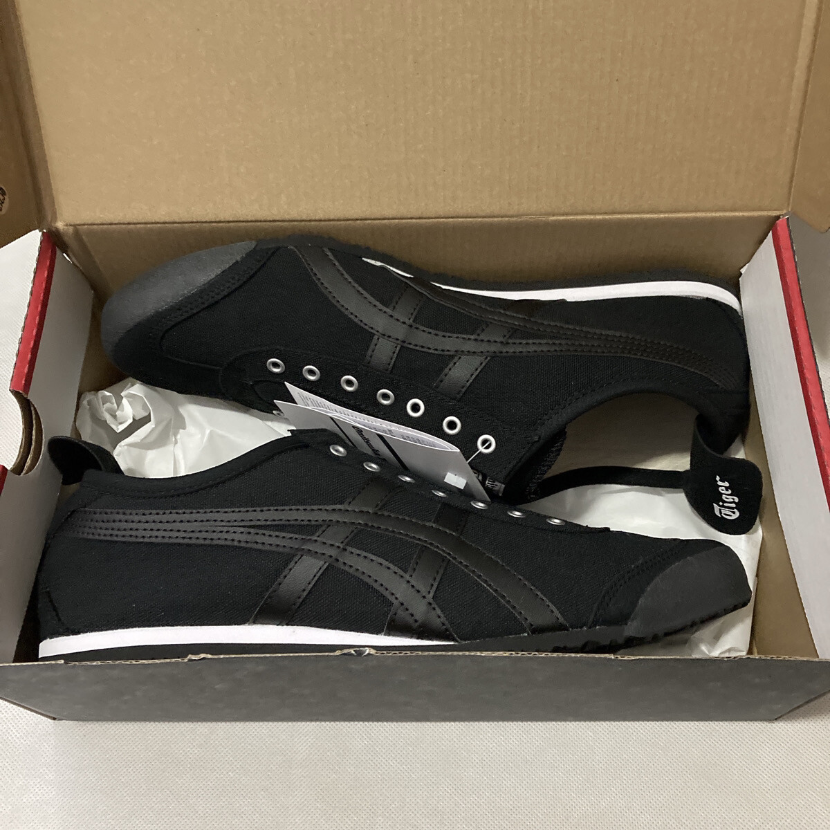 Onitsuka Tiger MEXICO 66 SLIP-ON 1183A360 002 BLACK/BLACK Unisex Shoes US7.5-14