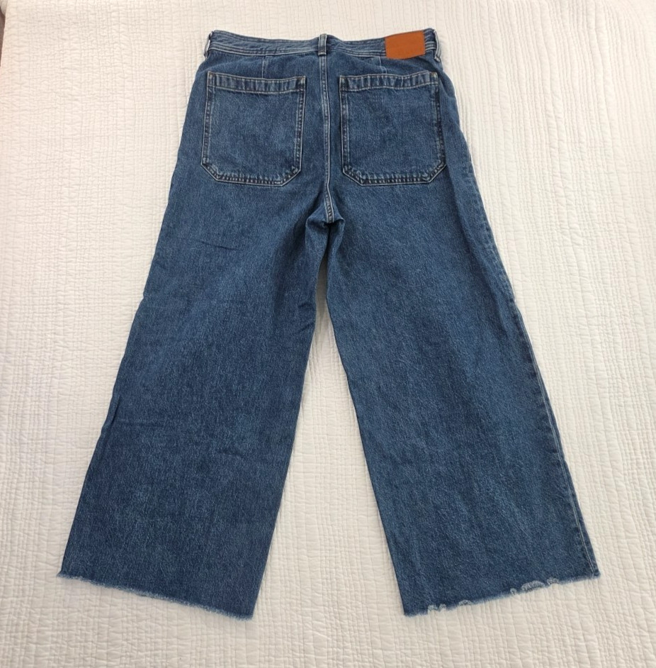 Everlane The Mariner Jean Med Blue Wash Denim Jeans Size 31R Cropped High Rise