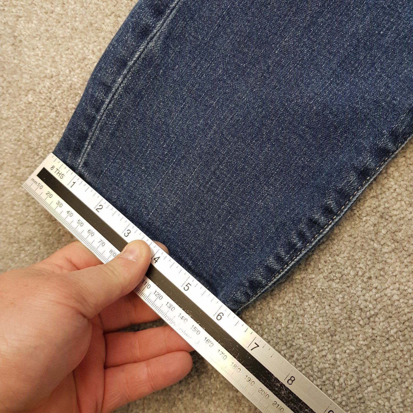 Armani Exchange Mens Jeans 32×31 Blue J13 Slim Stone Wash Denim Zip Fly W32 L31