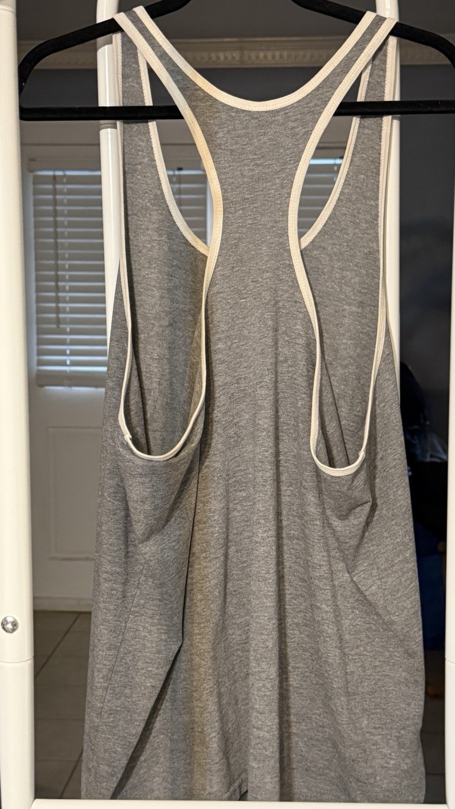 Vintage Gold’s Gym EXTRA LARGE GRAY YELLOW Racerback Muscle Tank Top *PRE LOVED*
