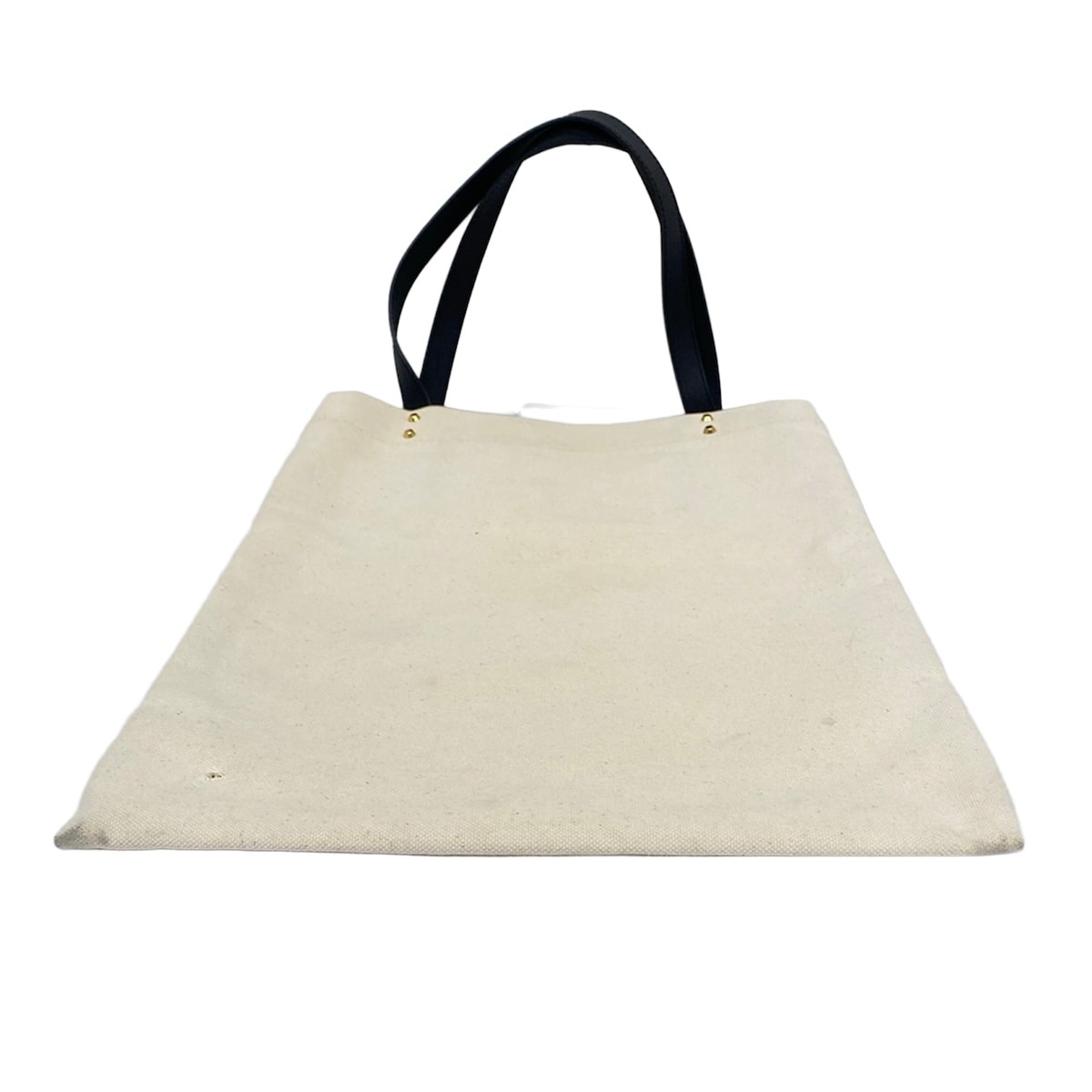CULLNI – Cream Black Canvas Leather Tote Bag