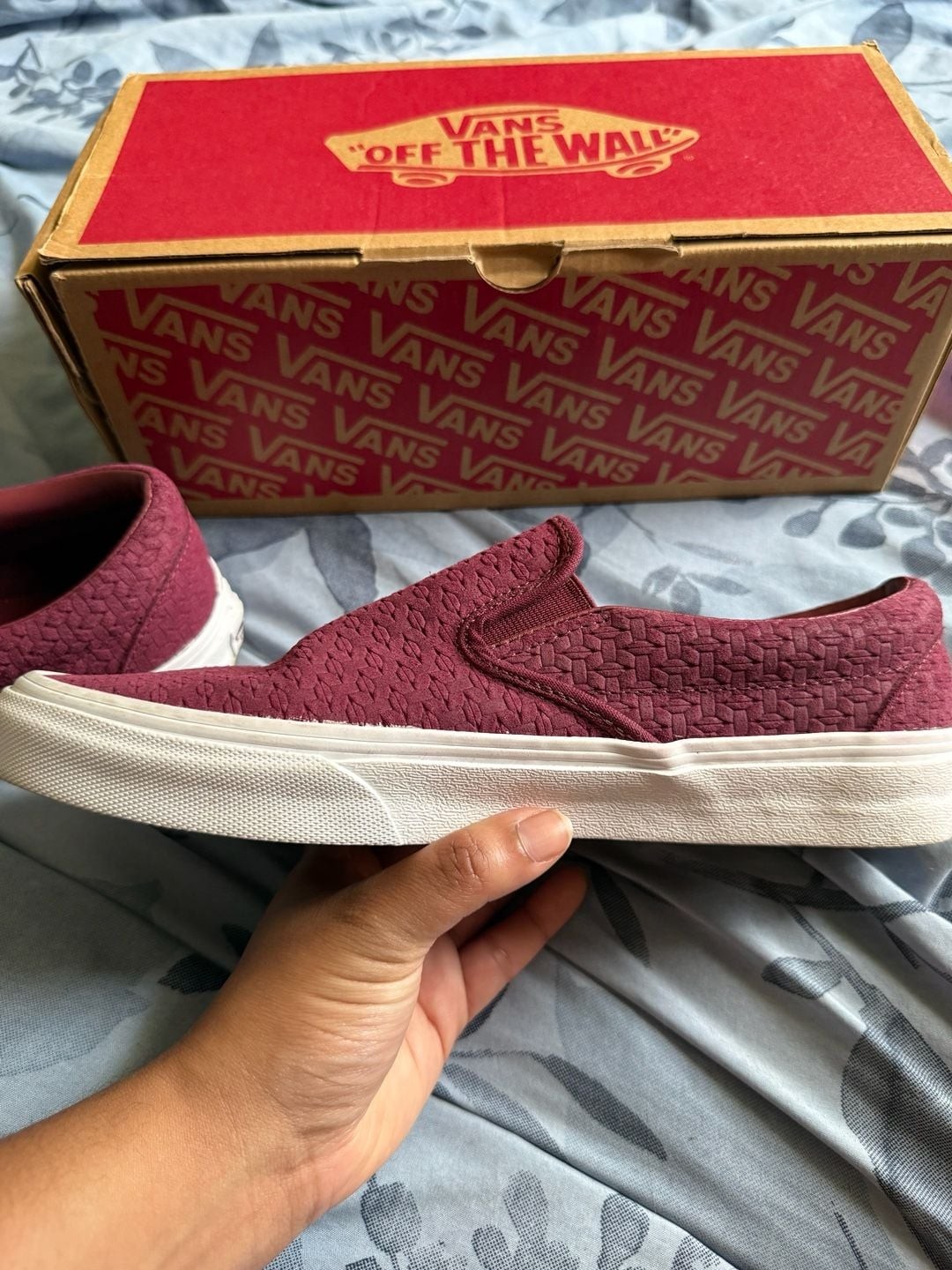 Vans Classic Slip-On Suede Embossed Weave Port Royale/True White