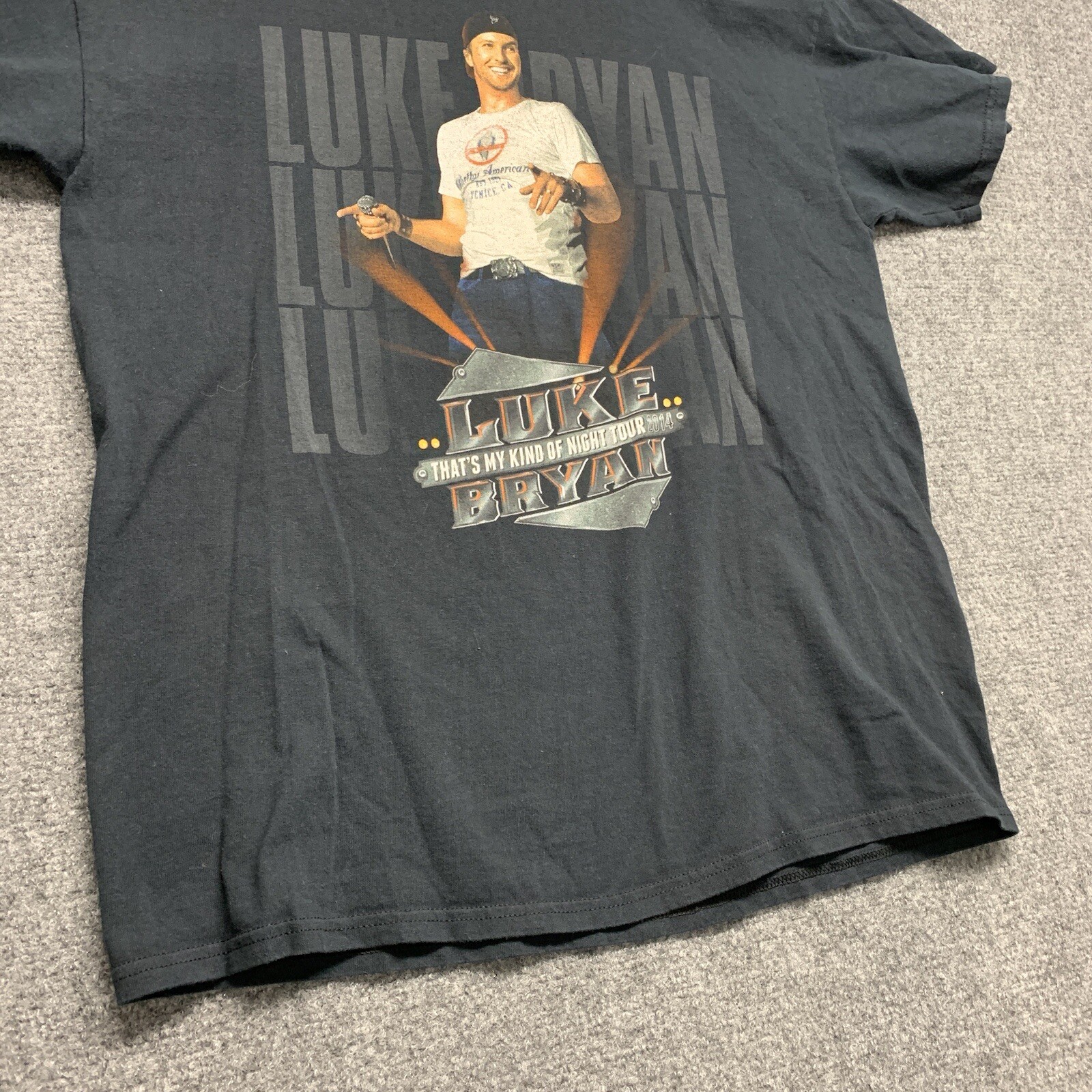 Luke Ryan T-Shirt Adult Size Large Black Short Sleeve Men’s Concert Tour 2014