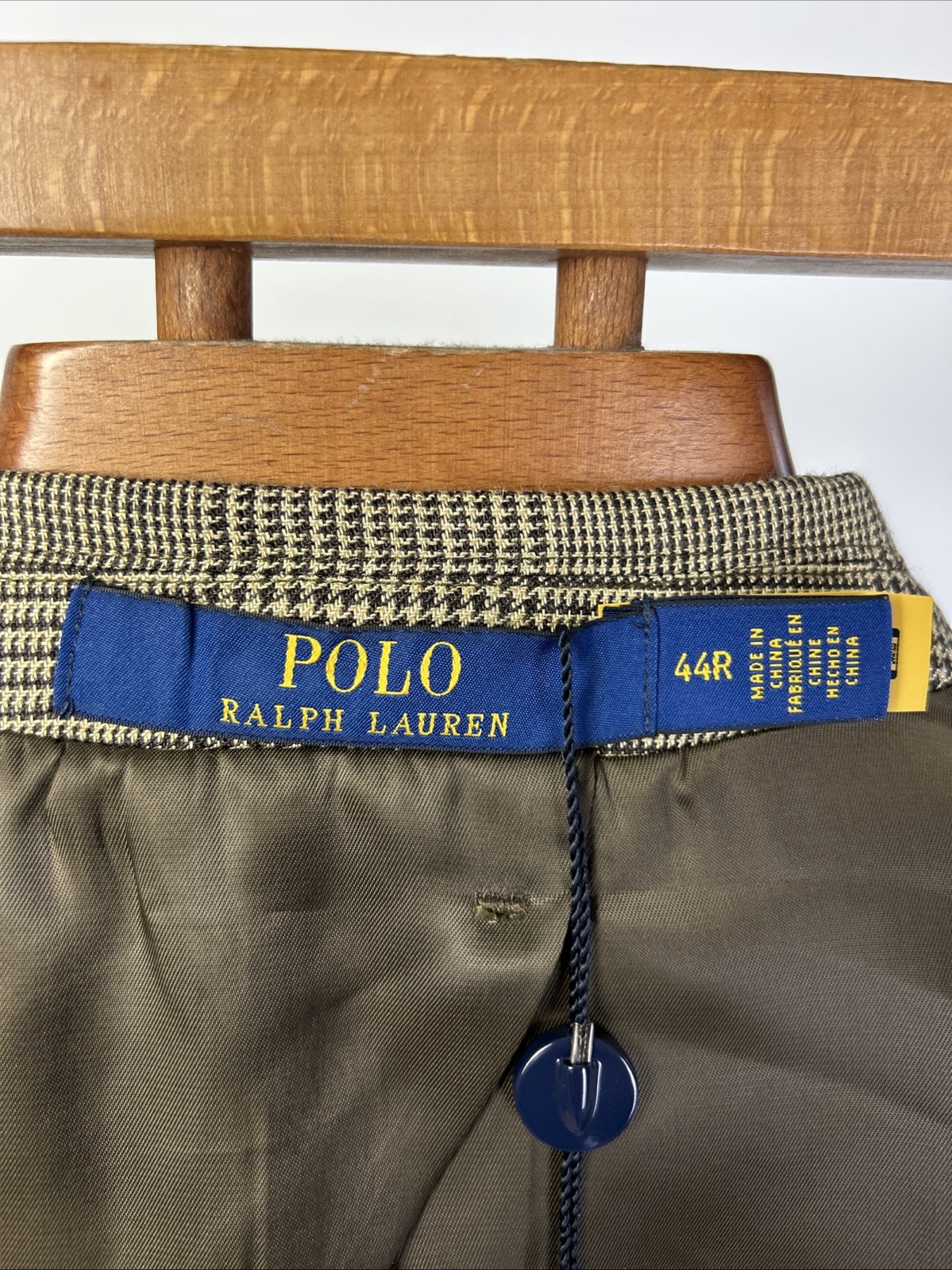 POLO RALPH LAUREN 44R Linen Glen Check Sport Coat Jacket Tweed Houndstooth BNWT