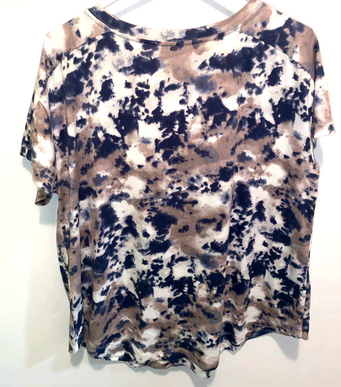 Koolaburra by UGG Cozy Jersey Top Short Sleeve Tie Dye Womens sz M Multi NEW
