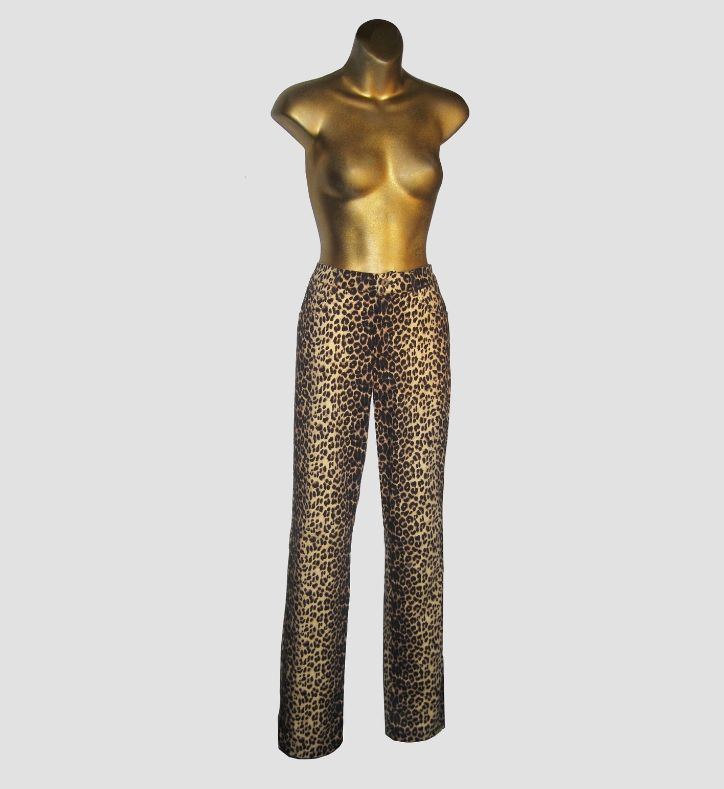 VTG GUESS JEANS USA CLASSIC LEOPARD PRINT TROUSER JEANS LT STRETCH SEXY LNC 32