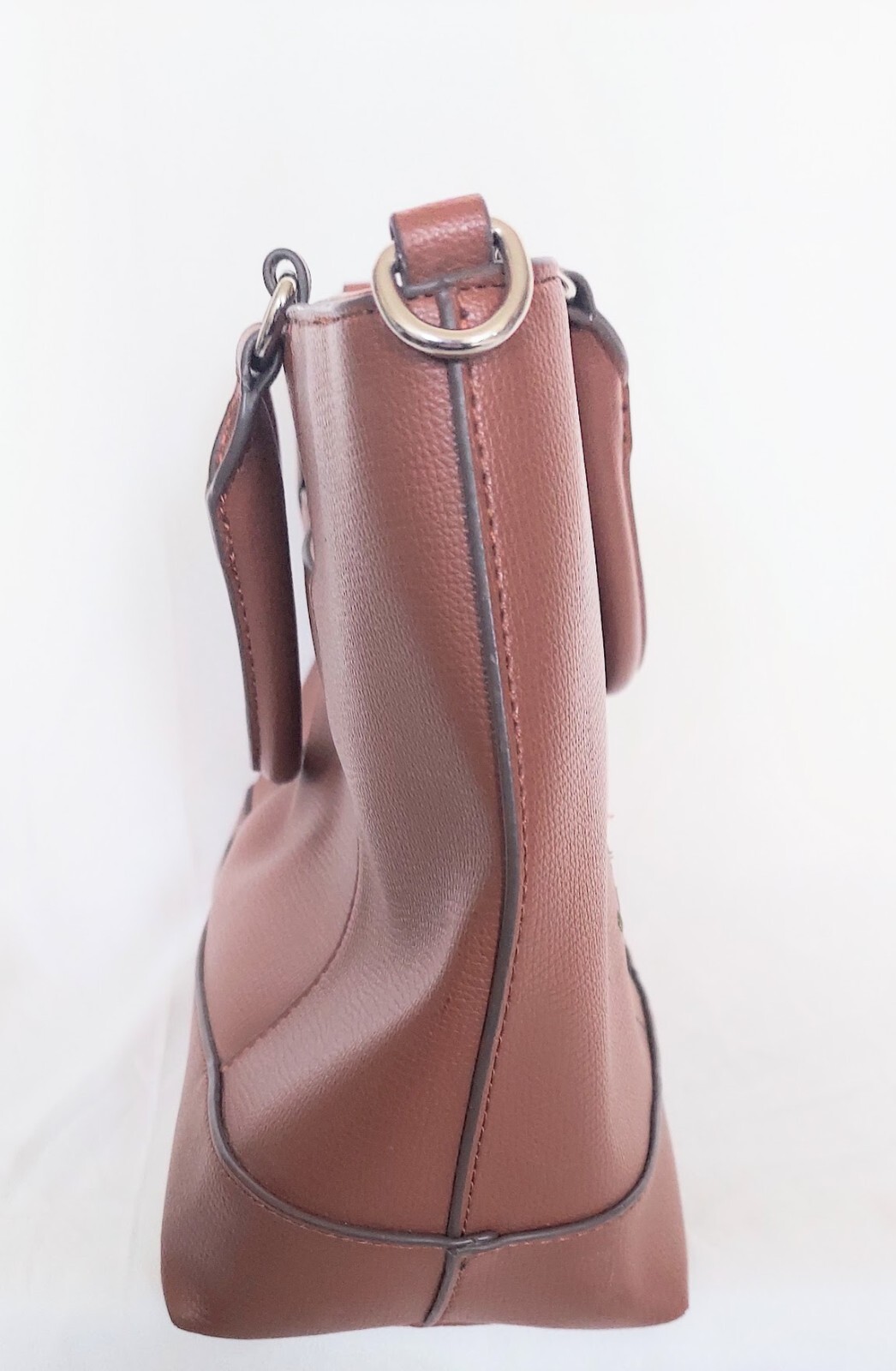 Giani Bernini Saffino Flower Satchel Bag Brown Pink
