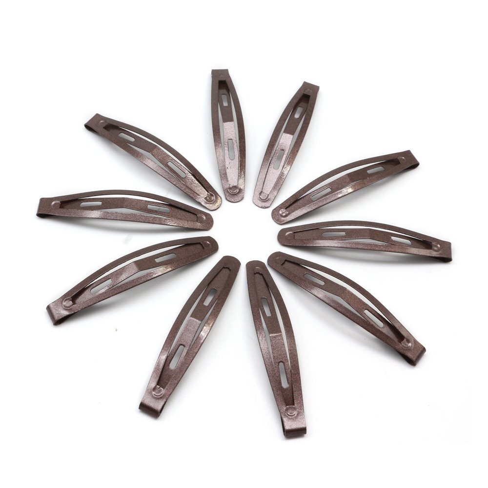 Dofash 12Pcs 6CM/2.36IN Metal Slim Snap Hair Clips Long Hair Barrettes Hair A…