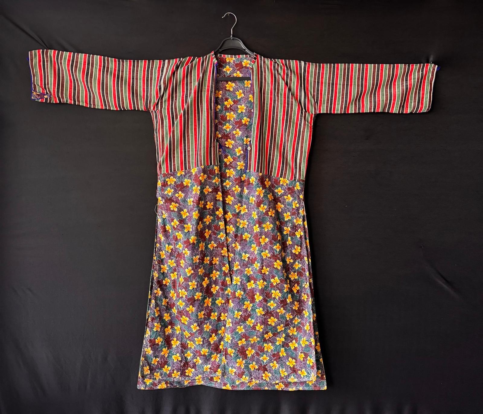 Antique Ottoman Silk Turkish Costume, Anatolian Three-Skirted Dress, Anatolian