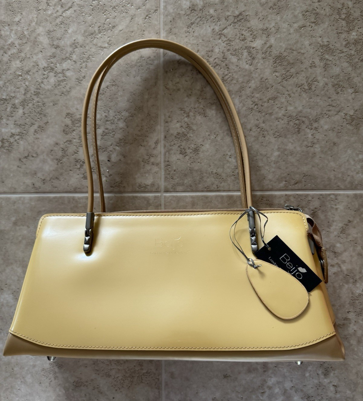 Beijo Buttery Yellow/Beige Shoulder Bag and Wallet