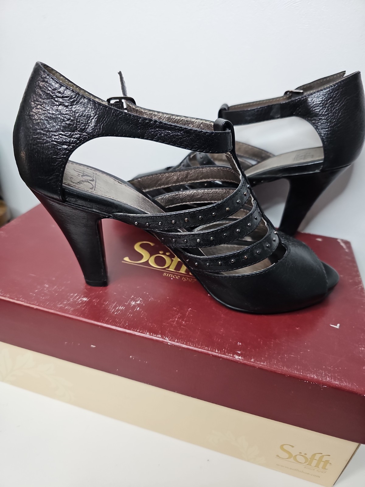 Sofft Rialto Black Strappy Open Toe Dress Sandals Women’s Size 8.5 NIB