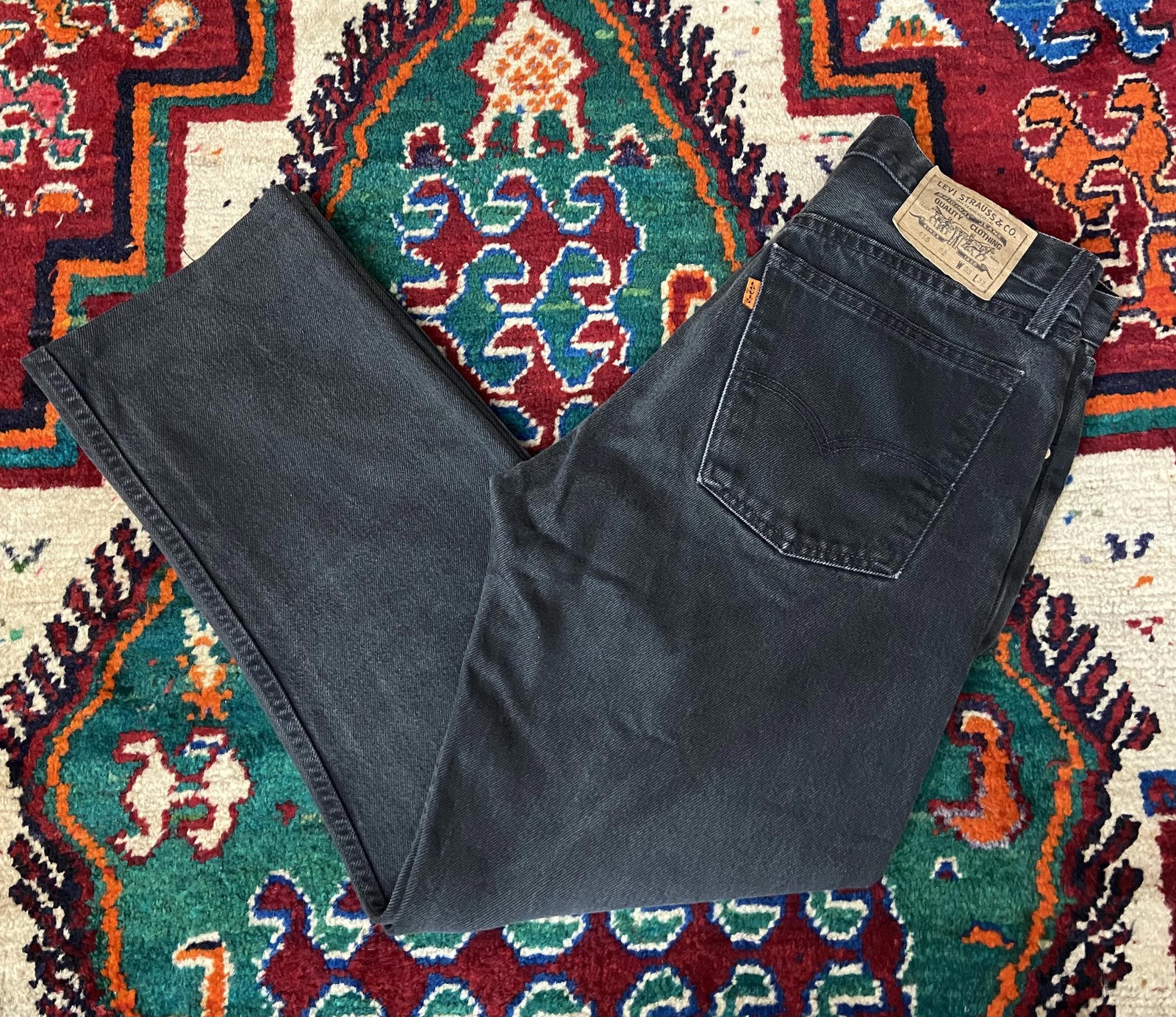 Vintage Levi’s 615 Orange Tab Grey Straight Jeans W32