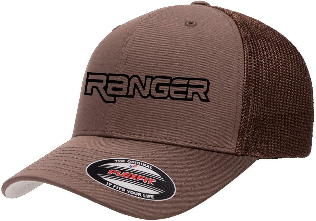Ford Ranger Pickup Truck Logo Design Flexfit 6511 Trucker Hat Cap