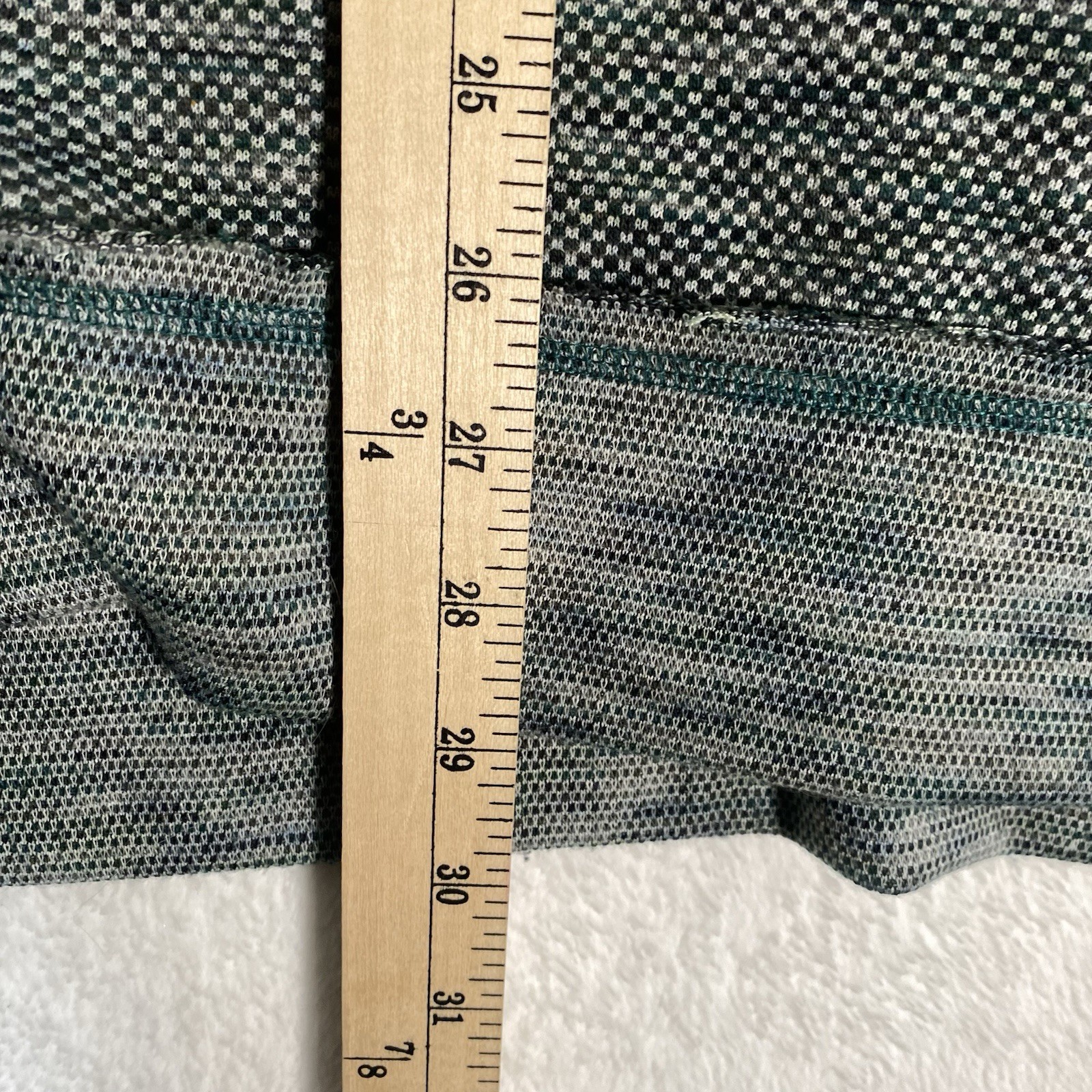 Natural Reflections Marled Cowl Neck Tunic Sweater Large Gray Teal Boho Gorpcore