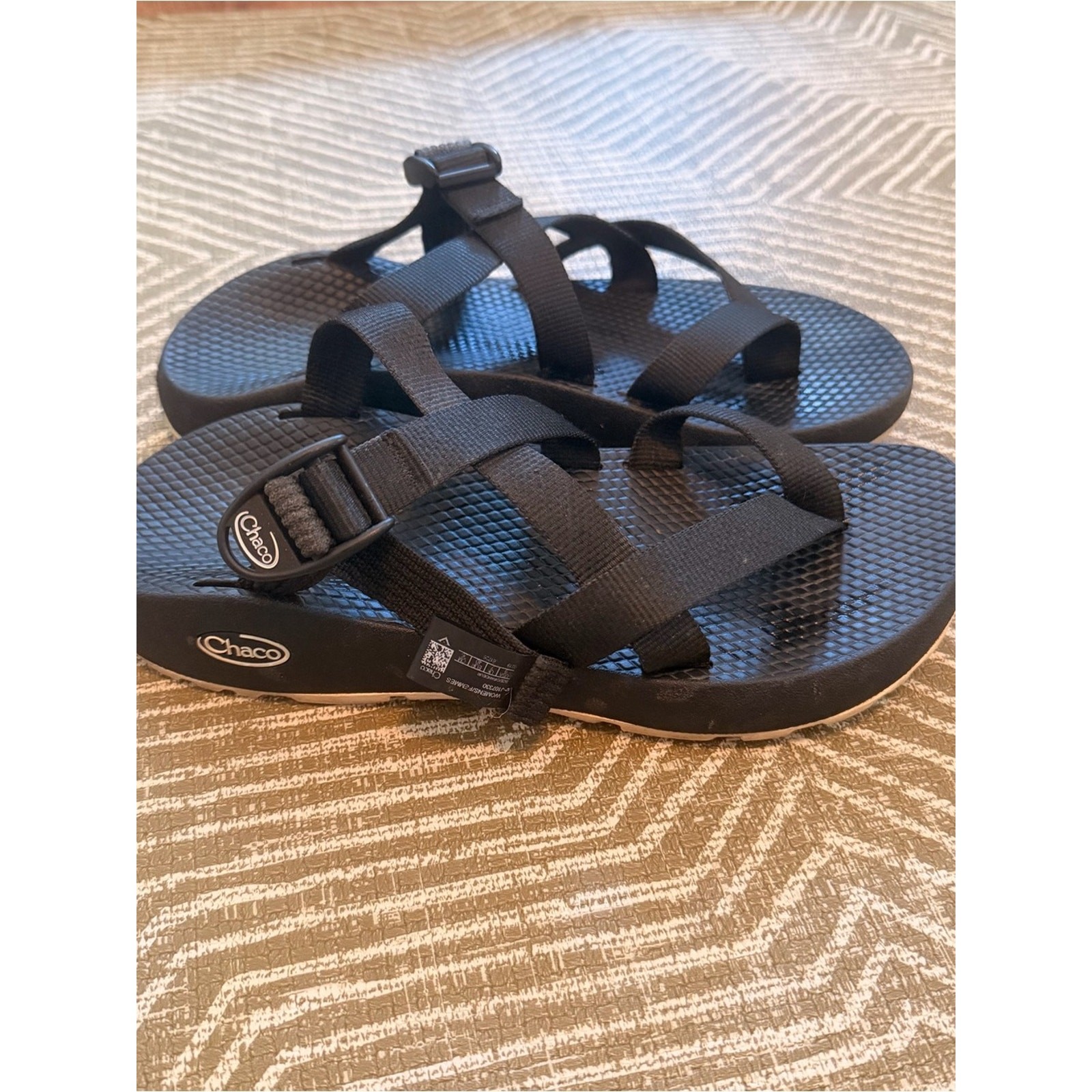 Chaco Z/Cloud Adjustable Sport Sandals Black Women’s Size 9