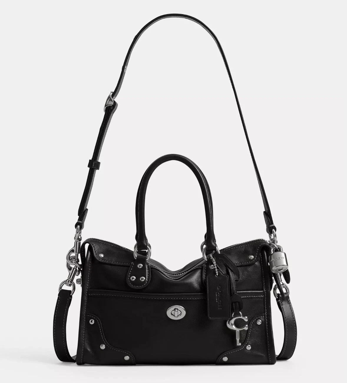 Coach Rider Satchel Bag 24 CFN69 LHBLK Black