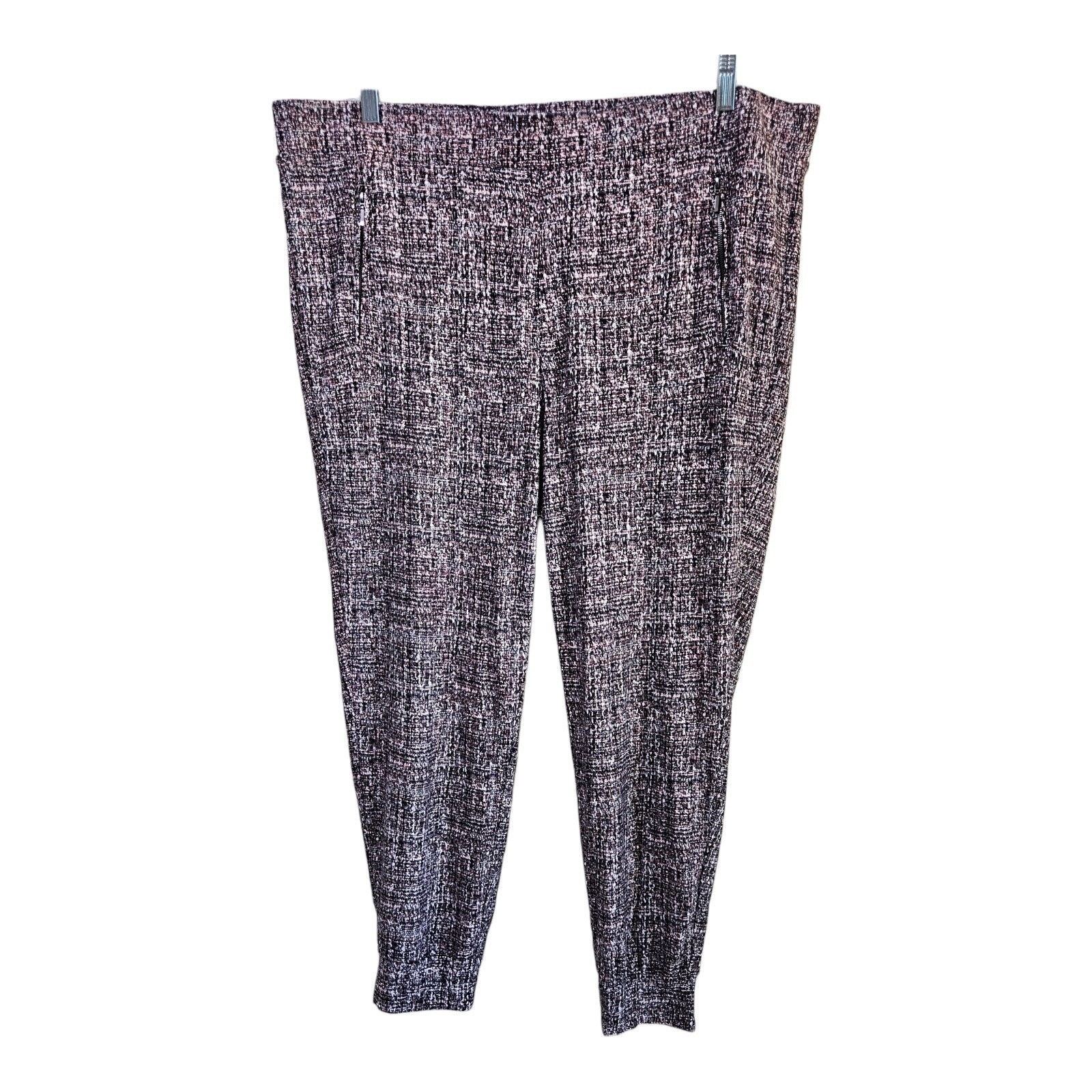 TORRID 3 Women’s 20 22 Pants Pull On Tapered Ankle Black Pink White 43 x 25.5