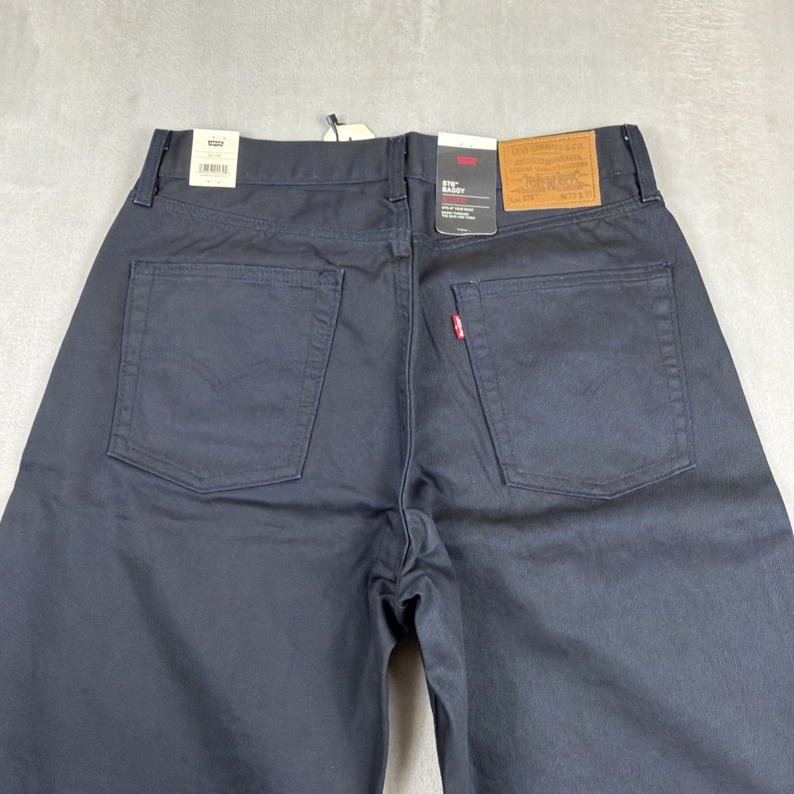 Levi’s Premium 578 Baggy Coated Denim Jeans Men’s Size 33×30 Blue Cotton Y2K