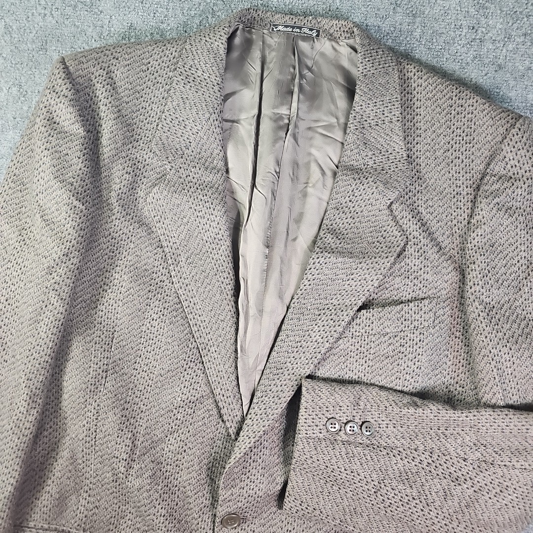 VTG MANI Giorgio Armani Tweed Wool Cashmere Jacket 44 Reg Sports Coat Italy Made