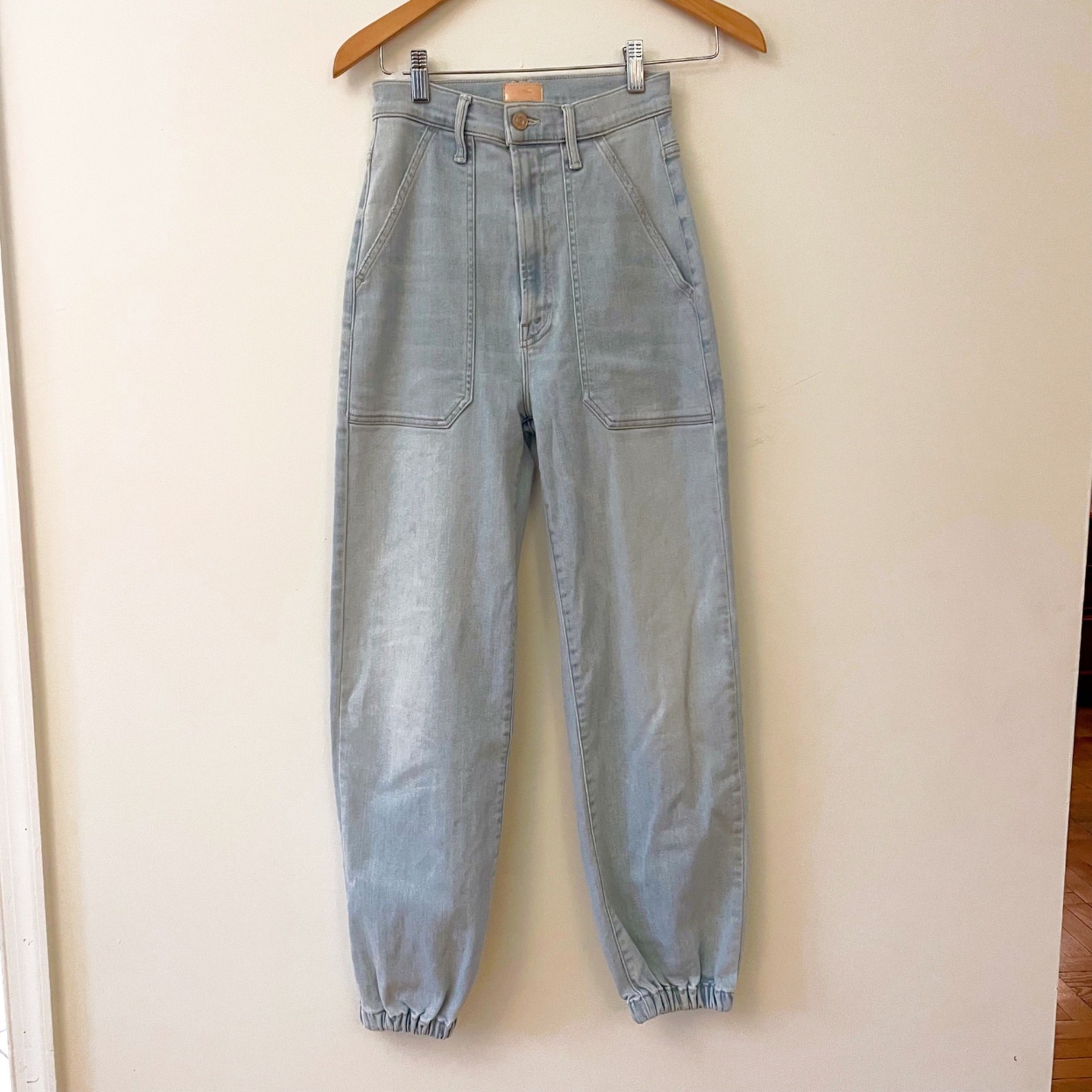 Mother Women’s The Wrapper Patch Springy Ankle Jeans, Size 24