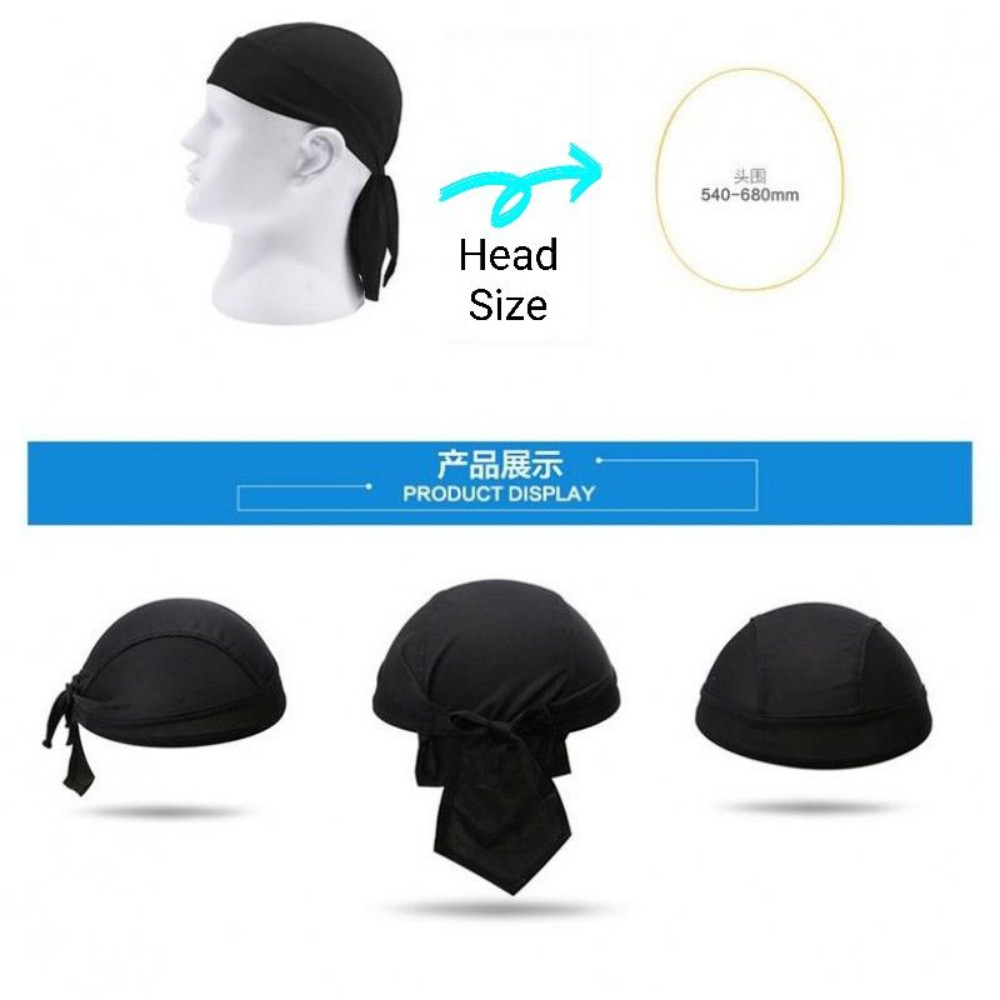 Sweat Wicking Dew Rags Skull Cap Helmet Liner Breathable Head Wrap Beanie Hat