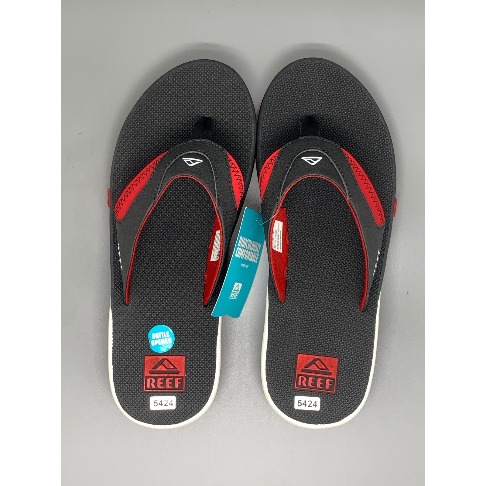Reef Fanning Pregame Black Red Sandals CJ6403 Men’s Sz 11