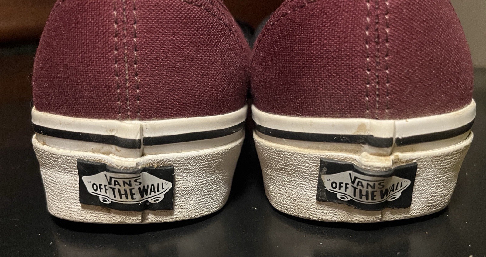 VANS Authentic Classic Skate Shoes Maroon Port Royale Canvas Men 8/Women 9.5
