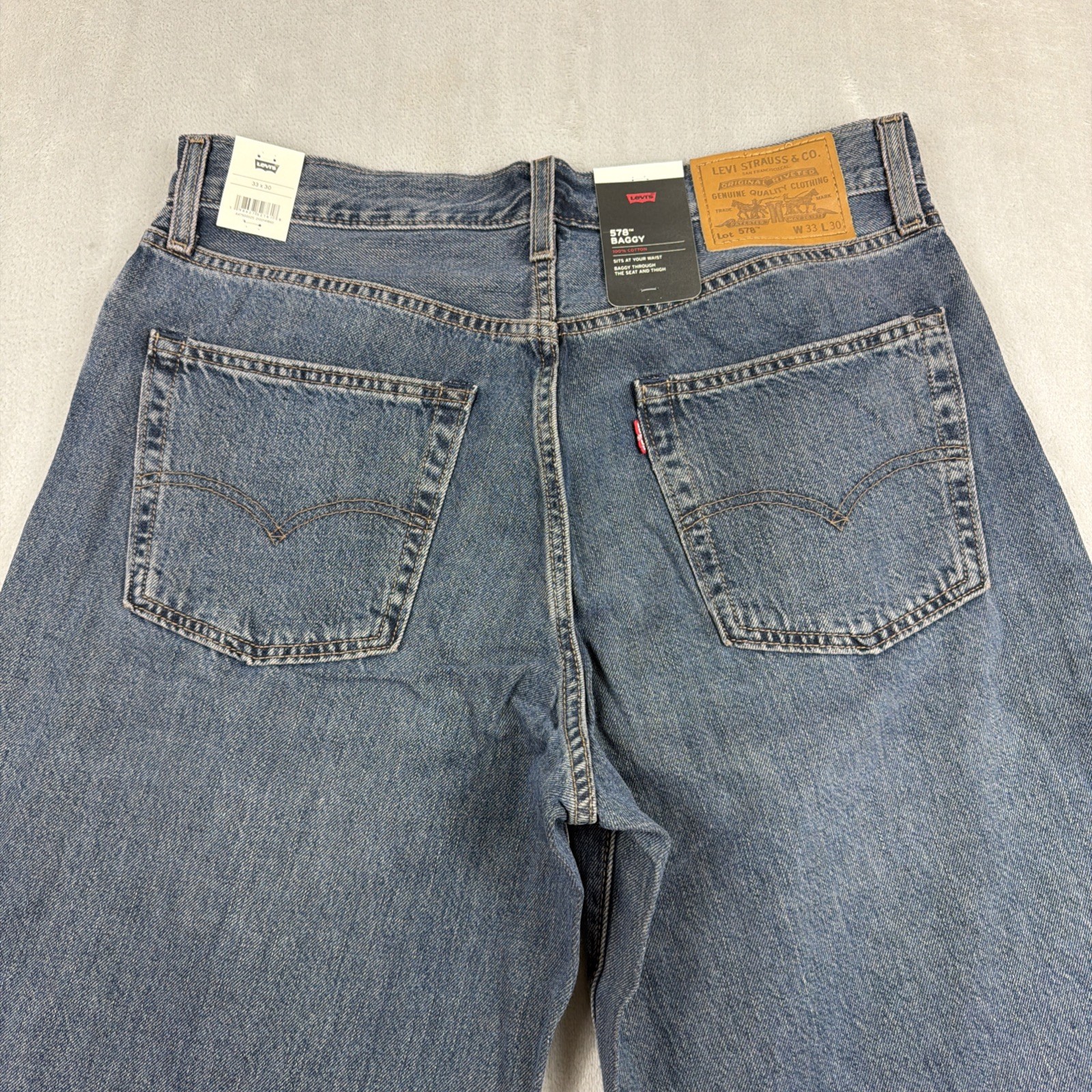 Levi’s Premium 578 Baggy Denim Jeans Men’s Size 33×30 Blue Cotton Y2K