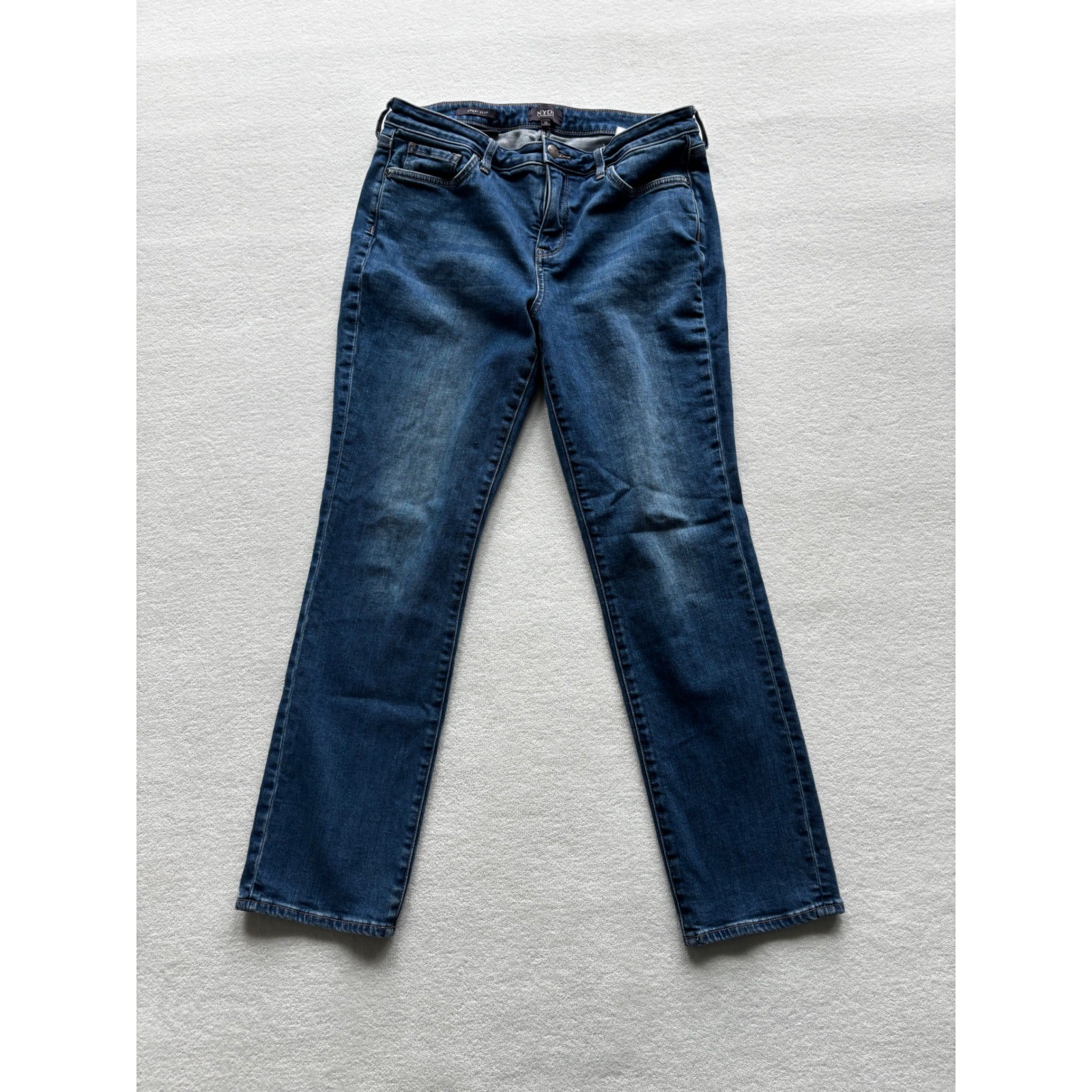 NYDJ Sheri Slim Jeans Women 10 Blue Lift Tuck Technology Stretch Denim
