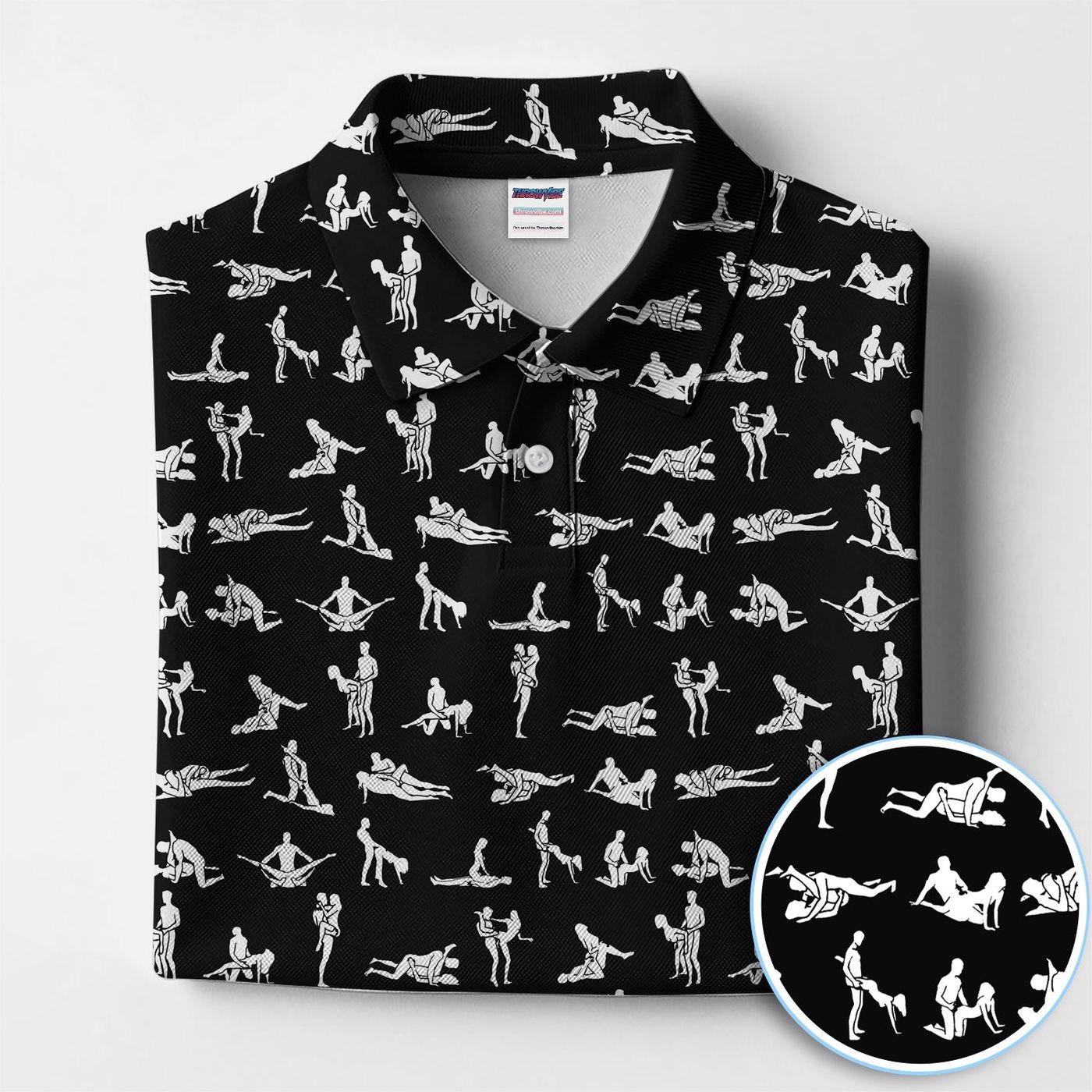 Naughty Couple Golf Polos For Golfer, Sexy Pattern Golf Shirt, Golf Gift For Men