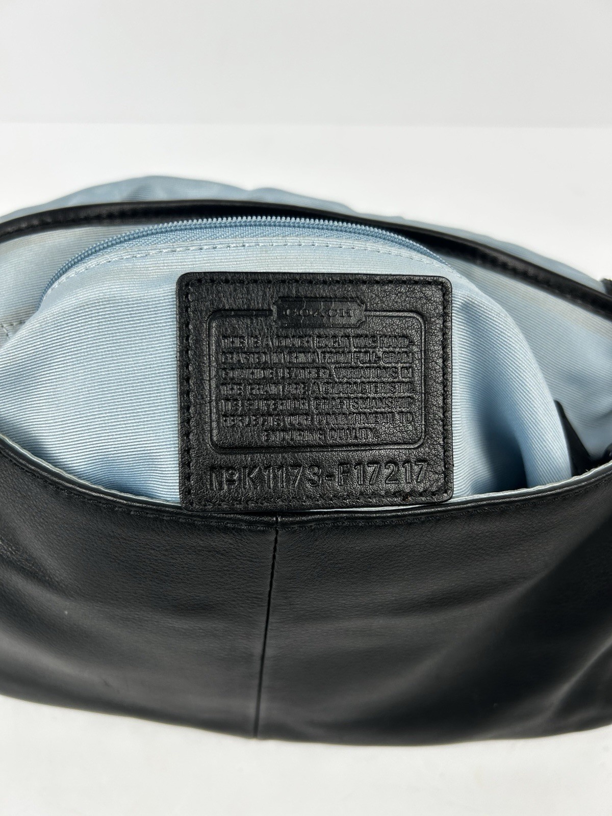 Coach Vintage Black Pleated Soho Y2K Soft Leather w/Buckle Shoulder Bag Flap