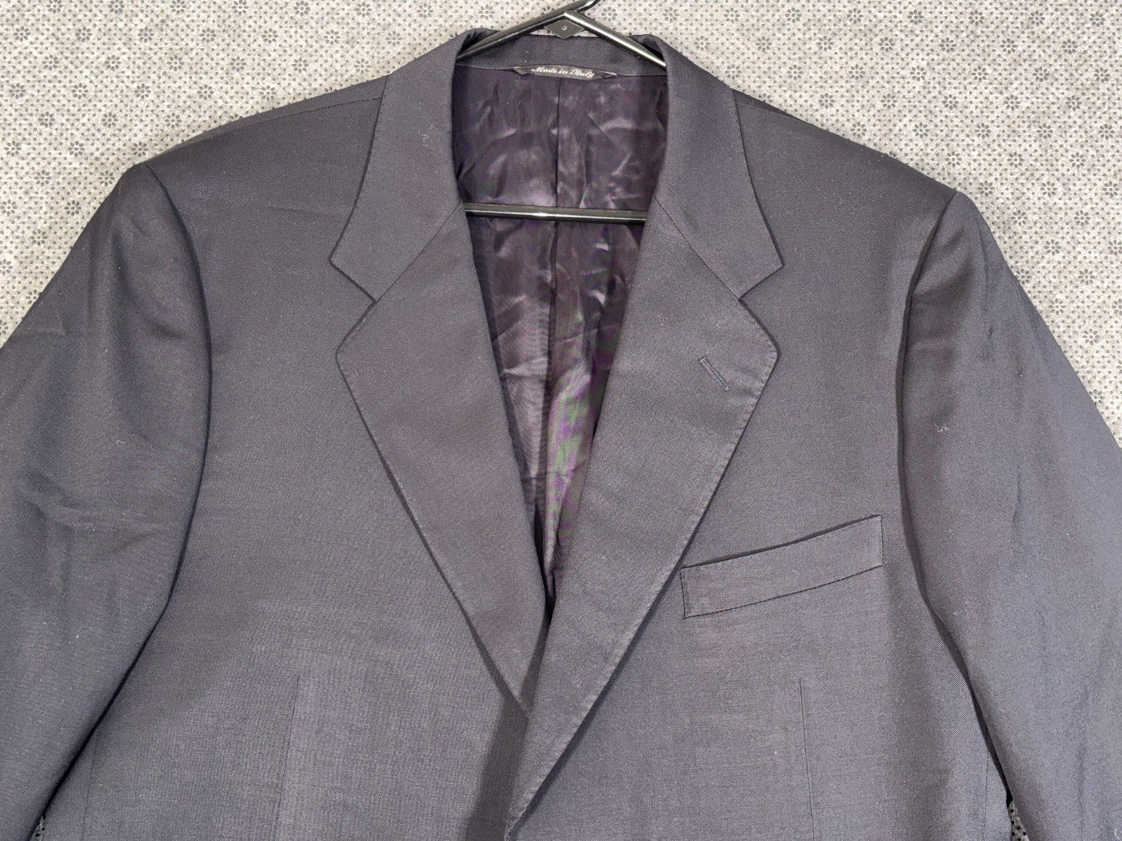 CANALI Blazer Sport Coat Jacket Men’s Sz US48 EU58 Navy Blue Wool Made In Italy