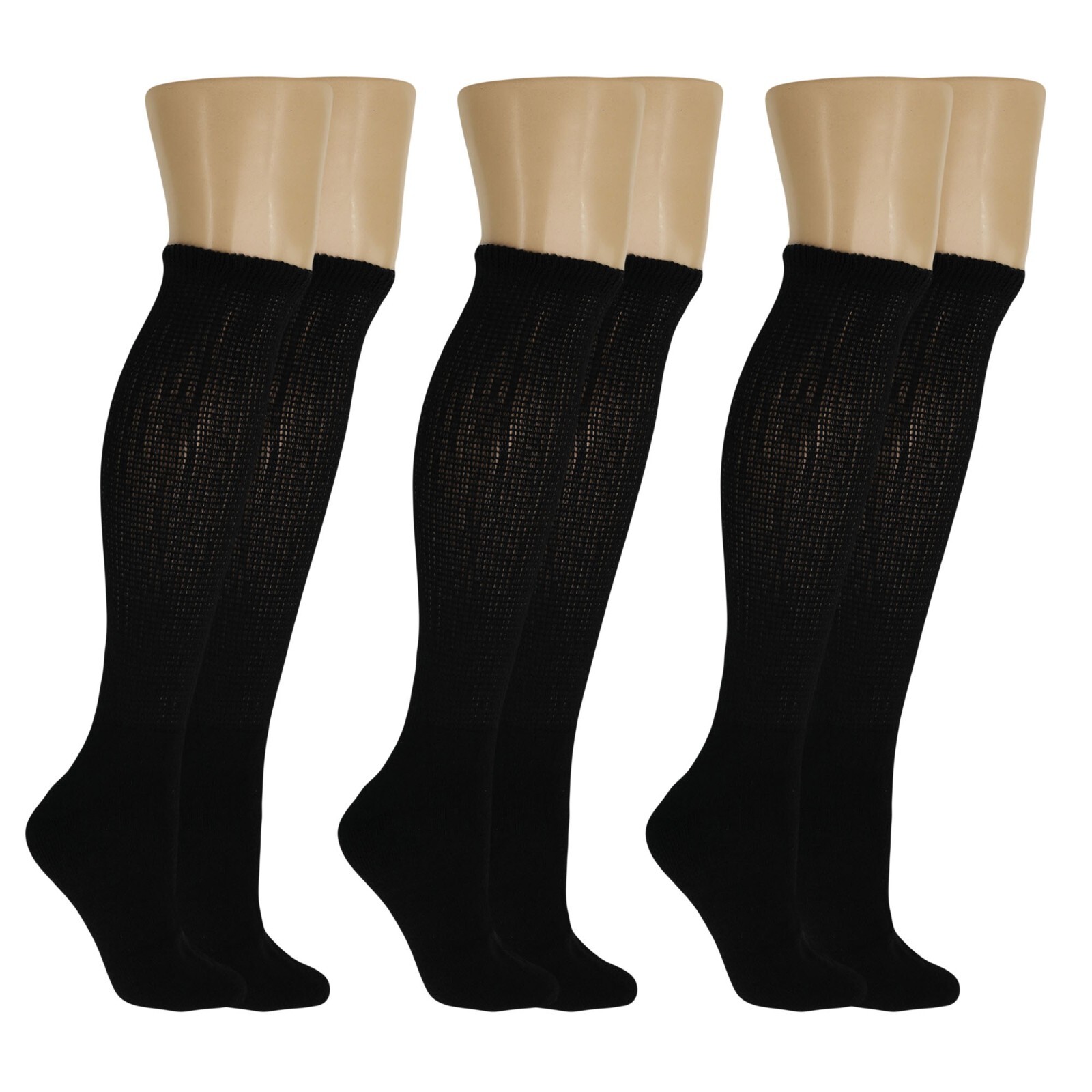 Men’s Diabetic Knee High CREW Socks “circulatory~Health~Cotton~Over the Calf”