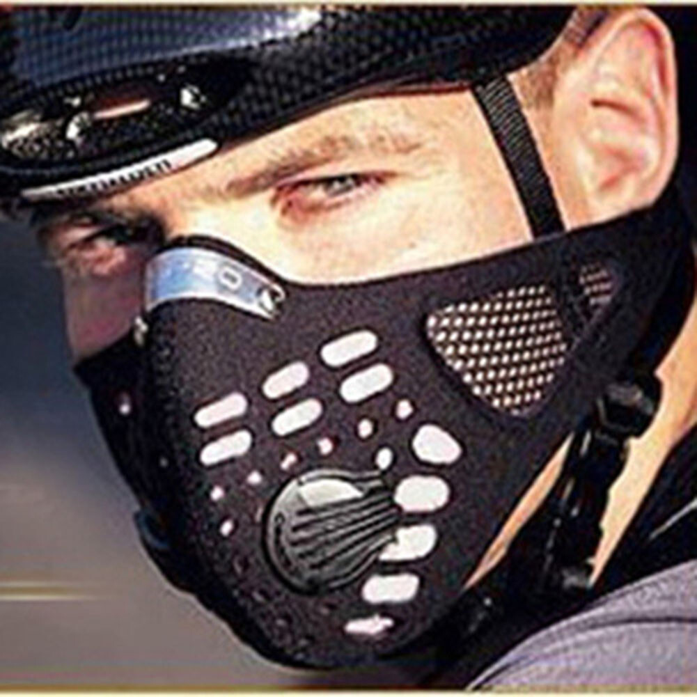 Outdoor Anti Haze Breathable Face Mask with Carbon Filters for Mowing Cycling US
