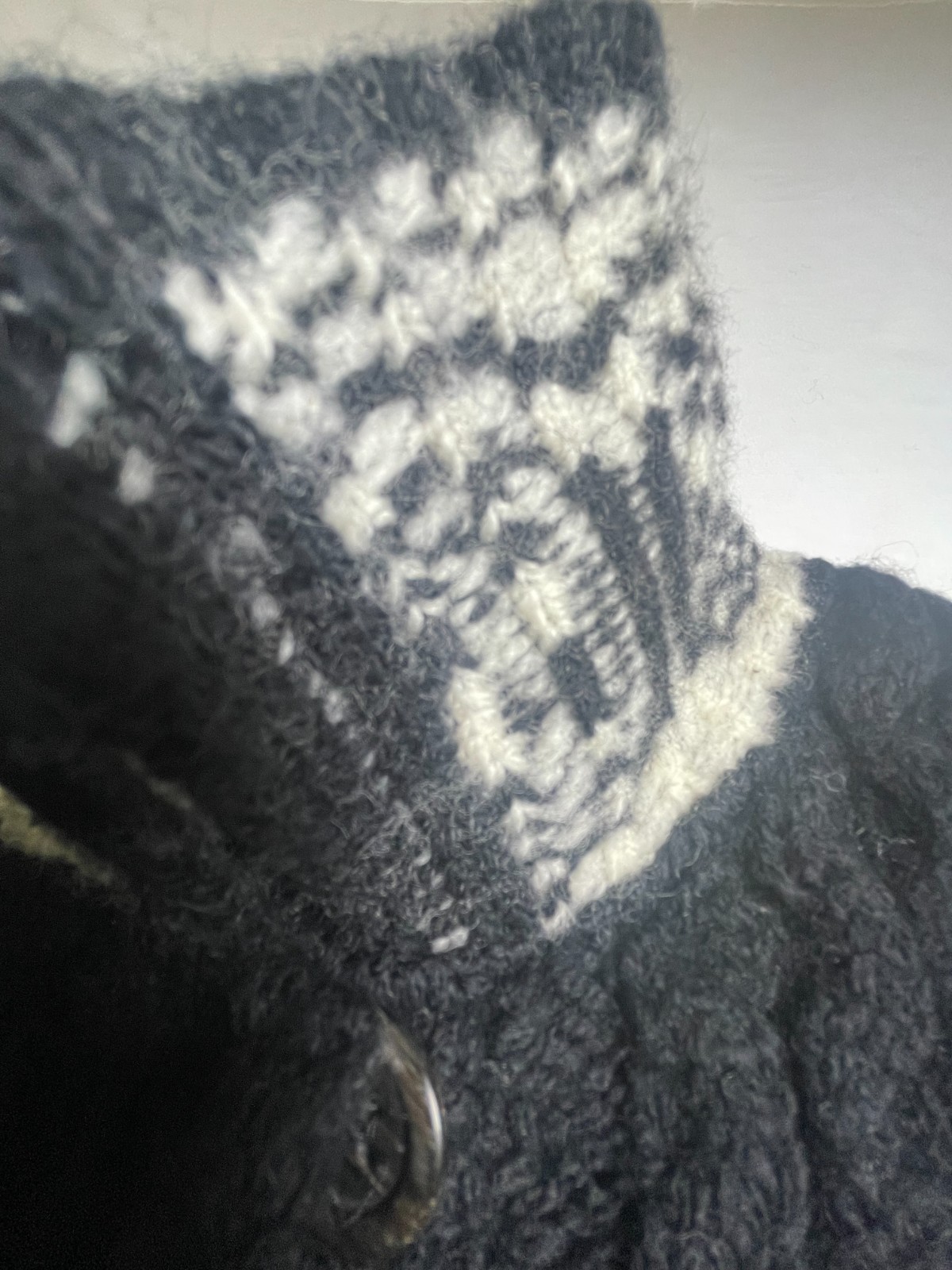 Aran Crafts Ireland Black Merino Wool Cable Knit Cardigan Sweater Women’s M