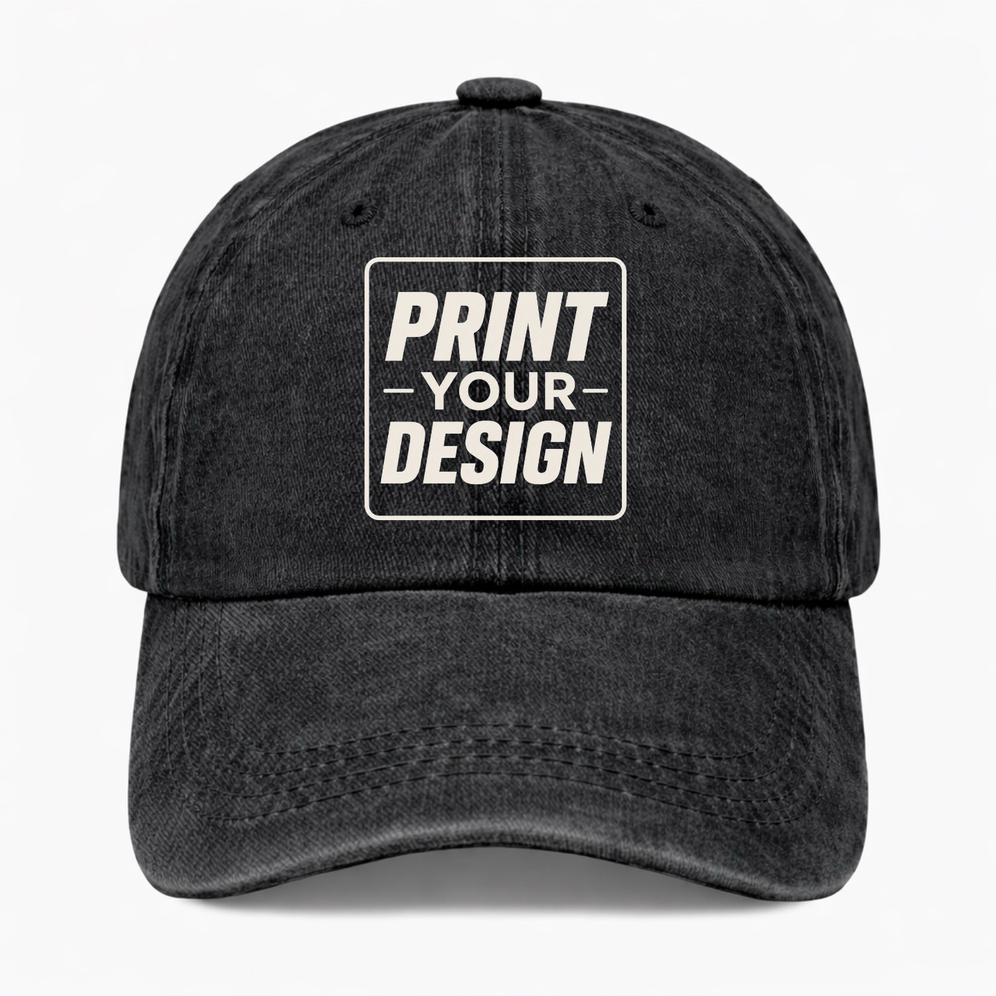 Custom Print Your Design Hat Personalized Text Logo Washed Baseball Cap Vintage