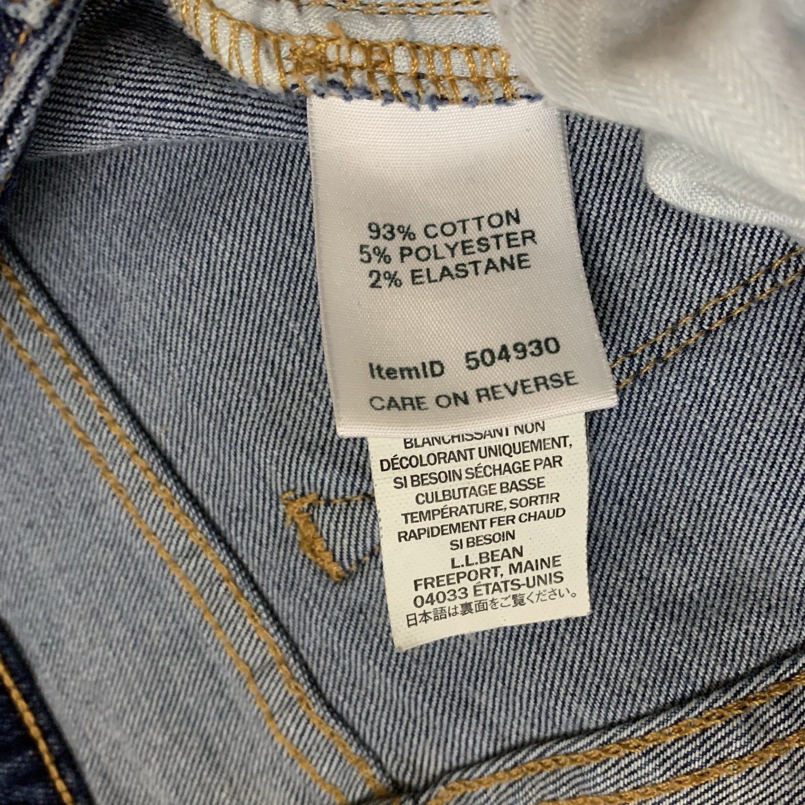 LL Bean Jeans Womens 12 Reg Dark Wash Classic Fit Boot Cut Leg High Rise Stretch