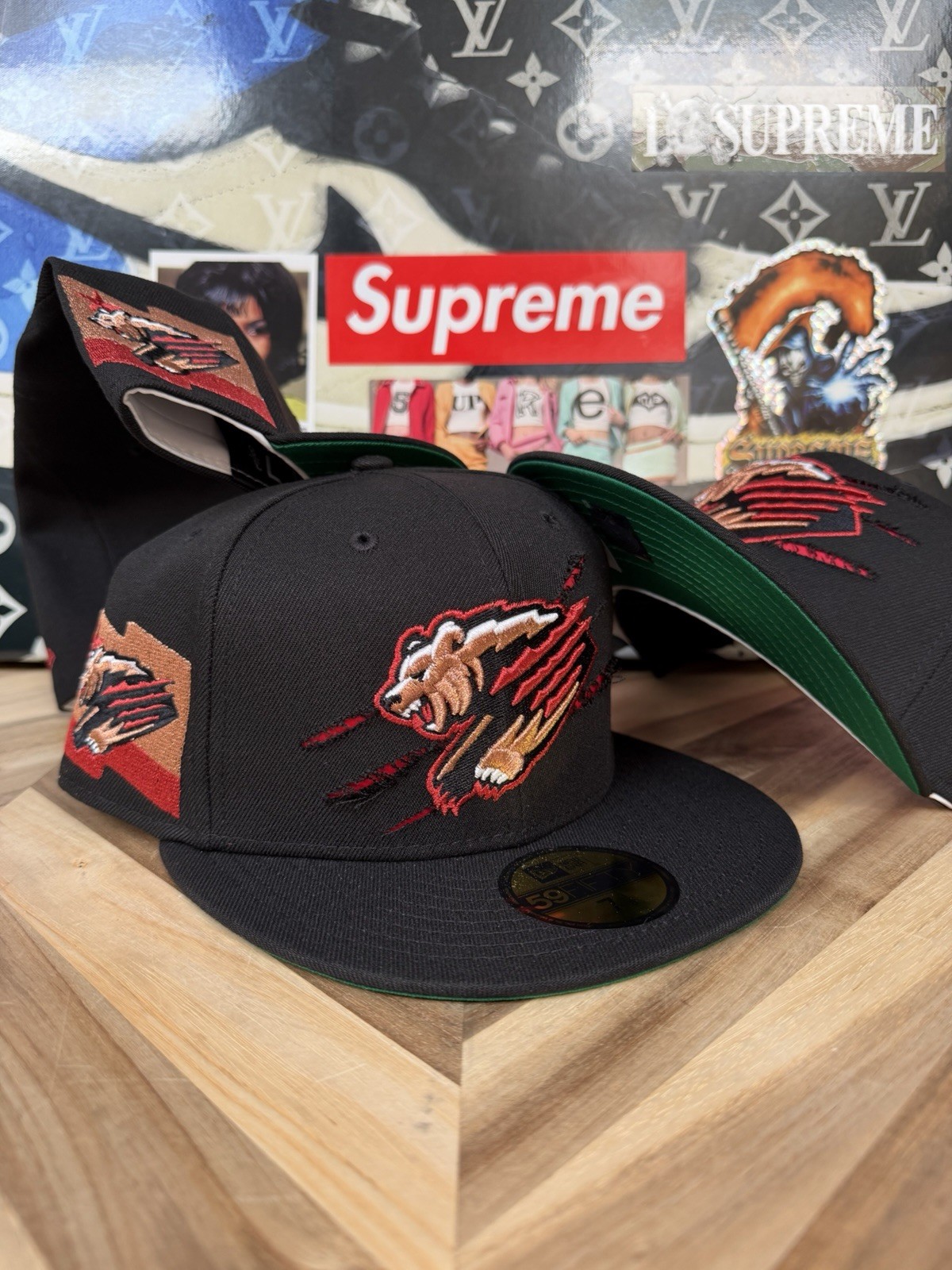 New Era Topperz Fresno Grizzlies Claw Marks MiLB Metallic 7 3/8 Extremely Rare
