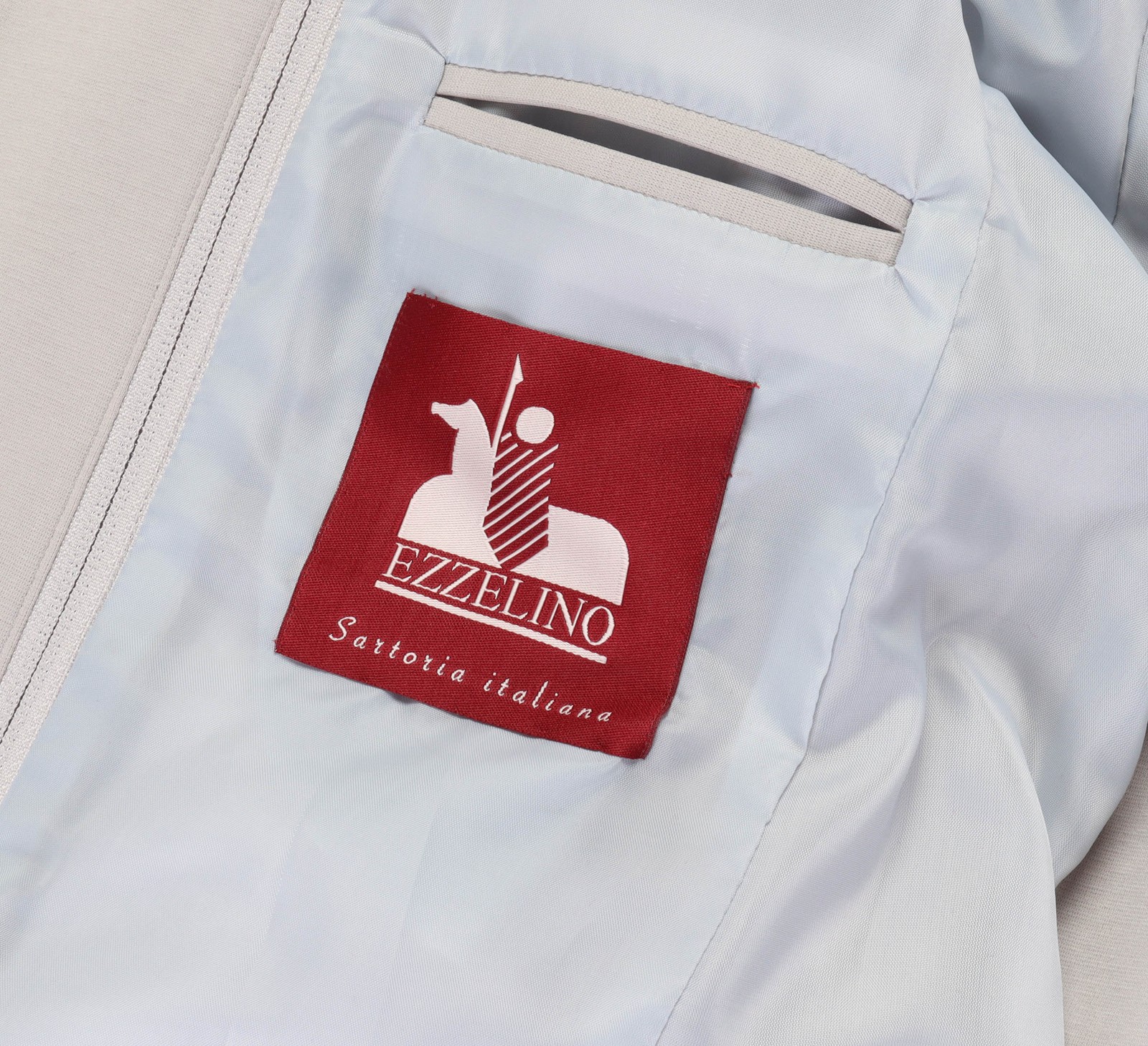 NWT EZZELINO SPORT COAT hooded jacket grey cotton luxury Italy 44 2XS