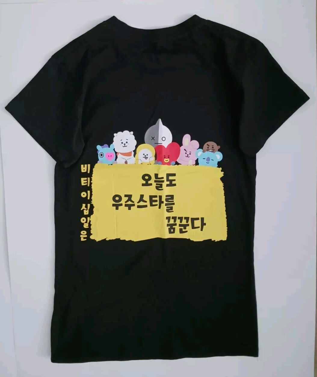 GOOD CONDITION BT21 Black Tata Rj JIN JUNKOOK V RM JIMIN SUGA Shirt Sz.X-Small