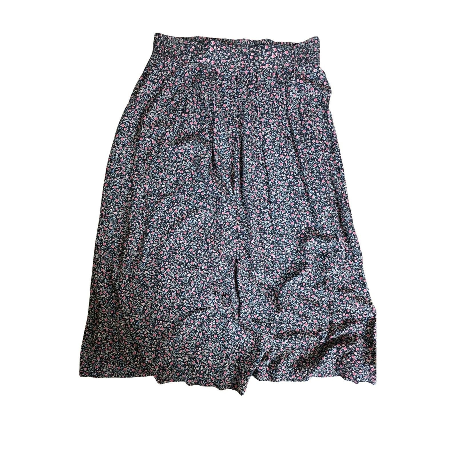 Vintage Norton McNaughton High Waist Floral Midi Skirt S