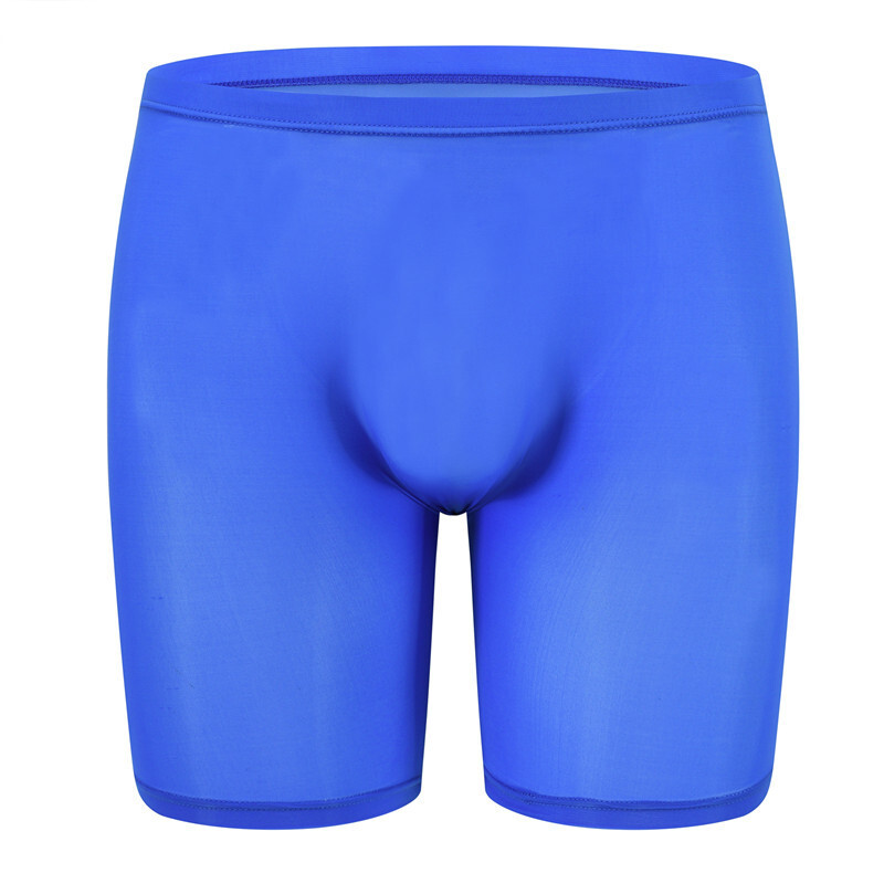 Men Trunks Underwear Boxer Briefs Ice Silk Seamless Sexy Shorts Long Underpants❤
