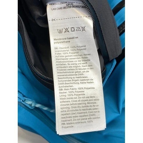 Mammut Mens Jacket Deep Teal Blue/Black Size L Haldigrat HS Hooded Full Zip