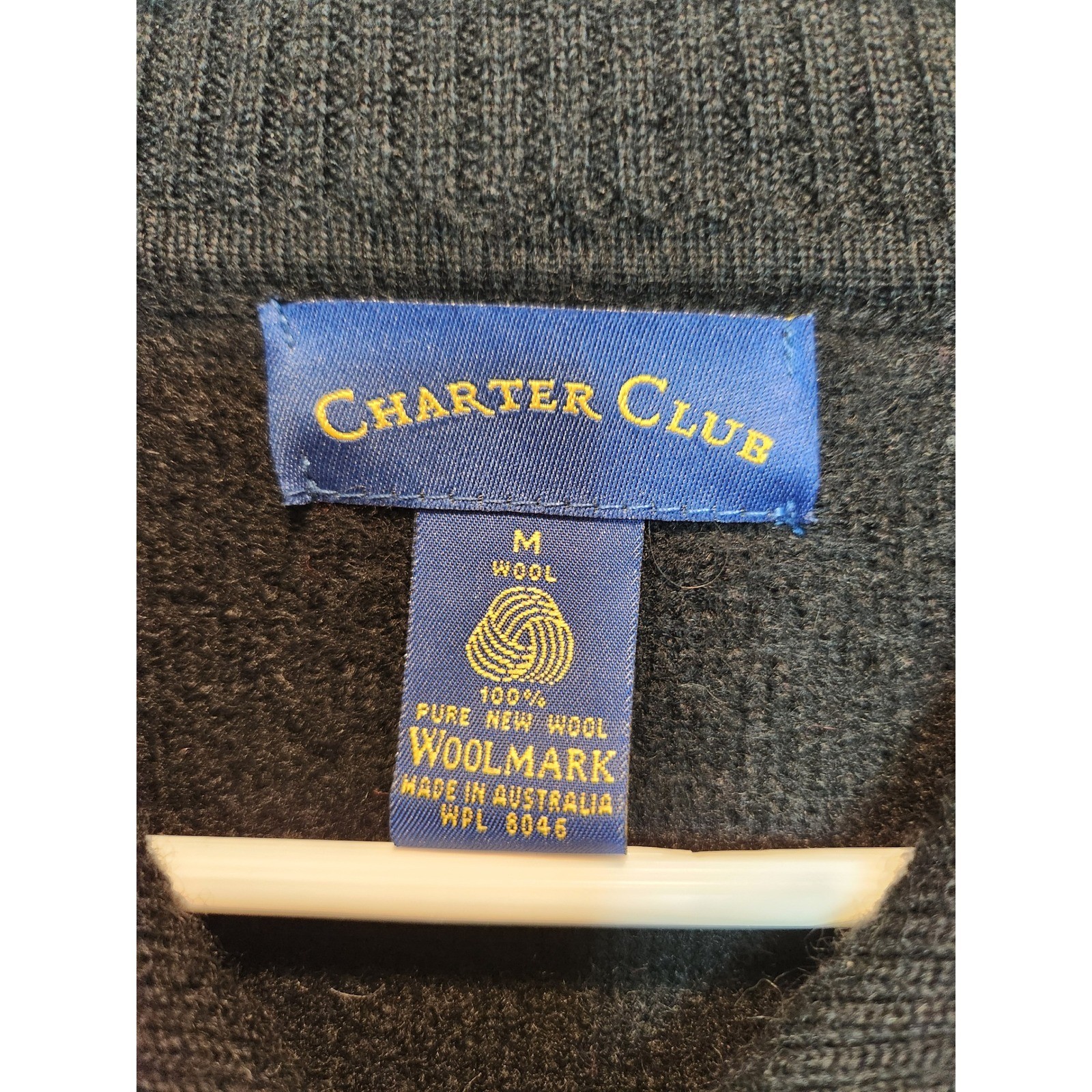 Charter Club 100% Wool Zip Sweater Jacket Womens Medium Woolmark Australia