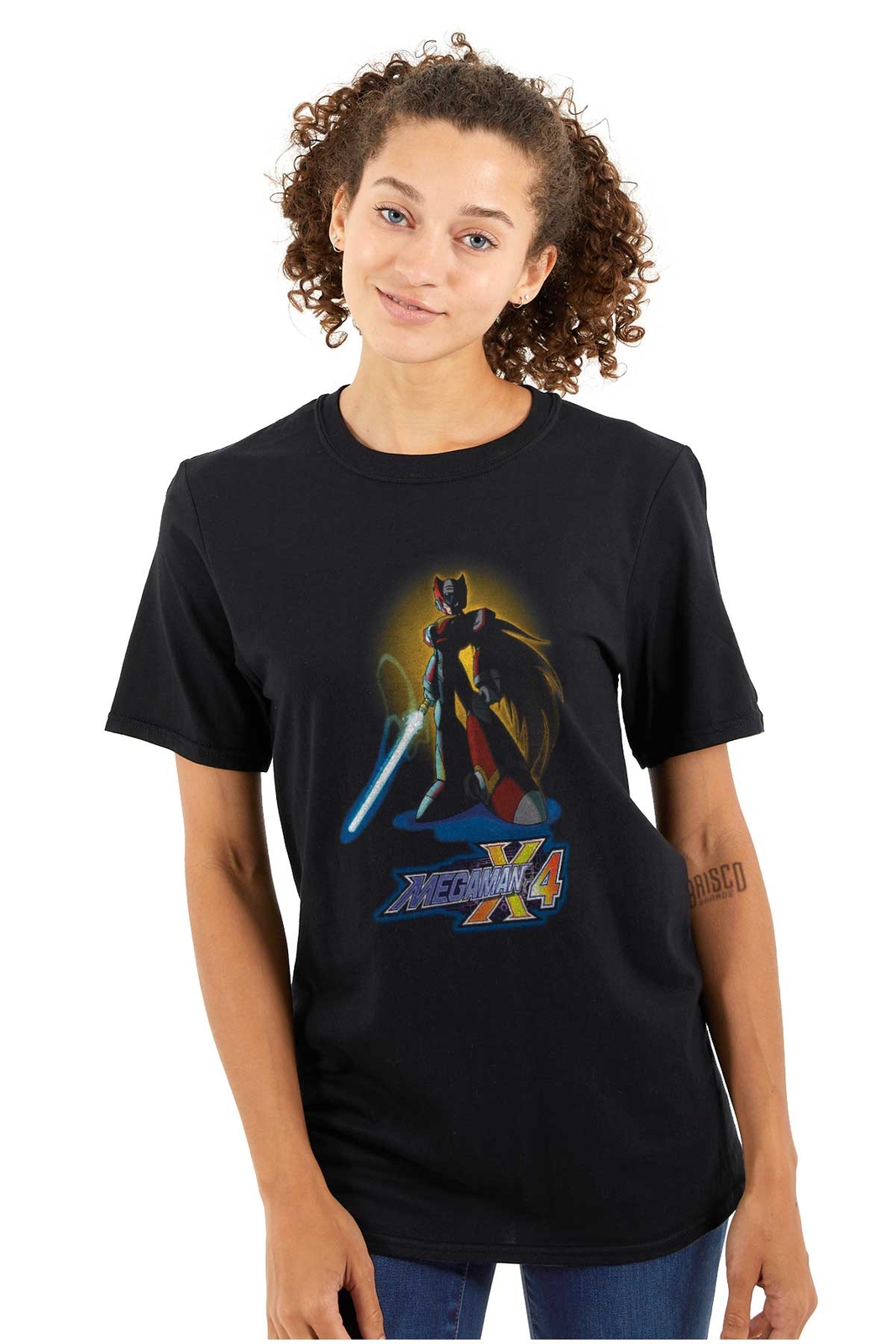 Vintage Retro Mega Man Rockman X4 Video Game Womens or Mens Crewneck T Shirt Tee