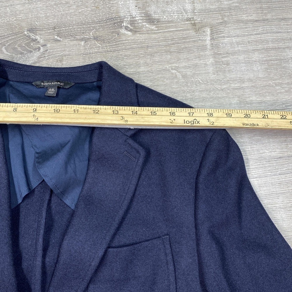 Banana Republic Blazer 44R Blue Wool Italian Mario Bellucci Surgeon Cuff